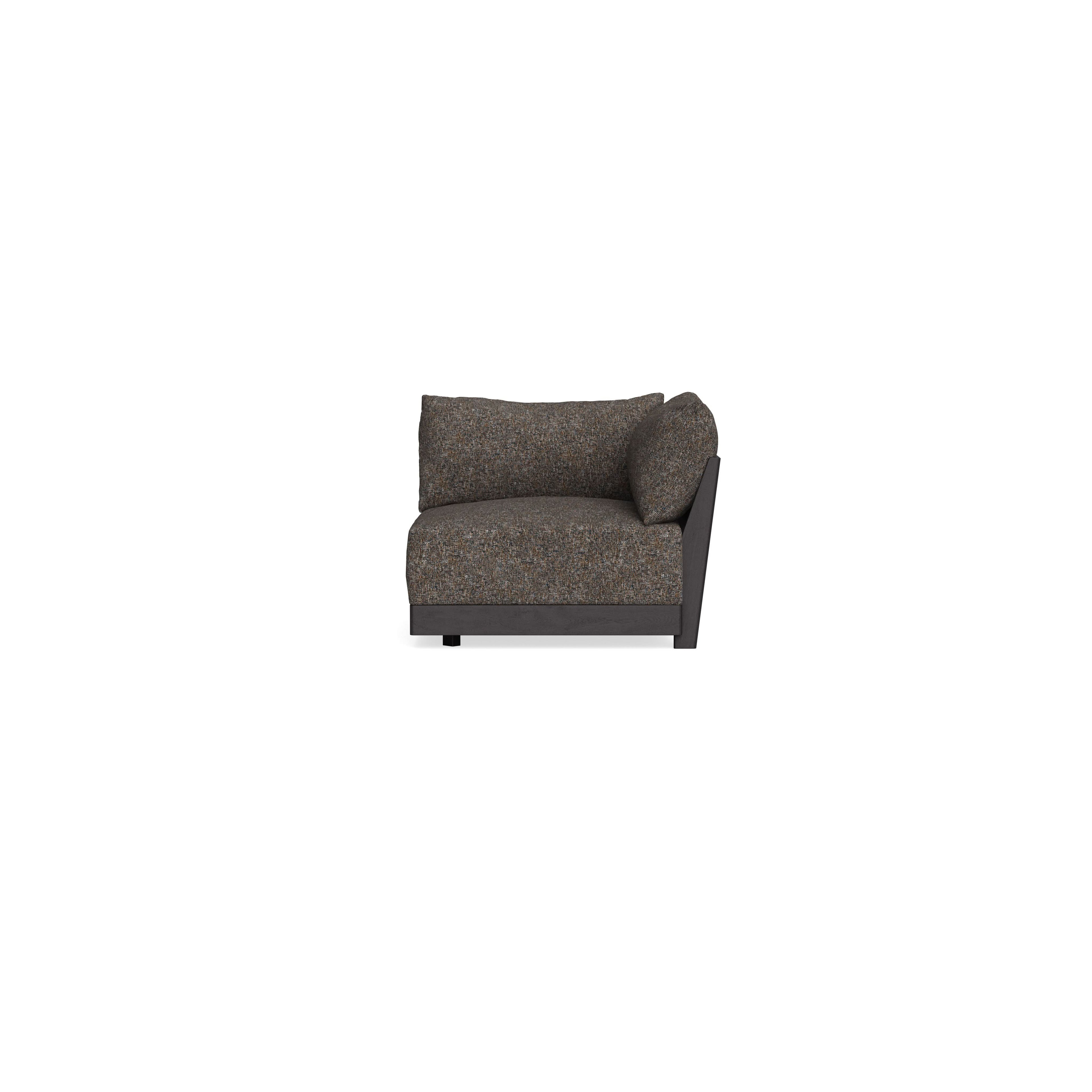 Modular Bondi Black Corner Chair in Eclipse | Memory Foam Blend