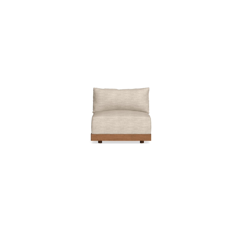 Modular Bondi Espresso Armless Chair in Wheat | Memory Foam Blend