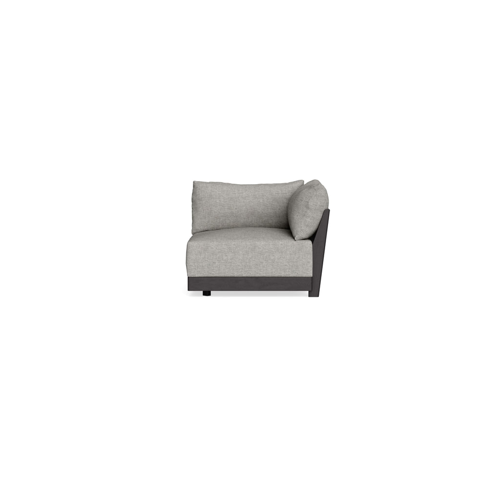 Modular Bondi Black Corner Chair in Fog | Classic Blend