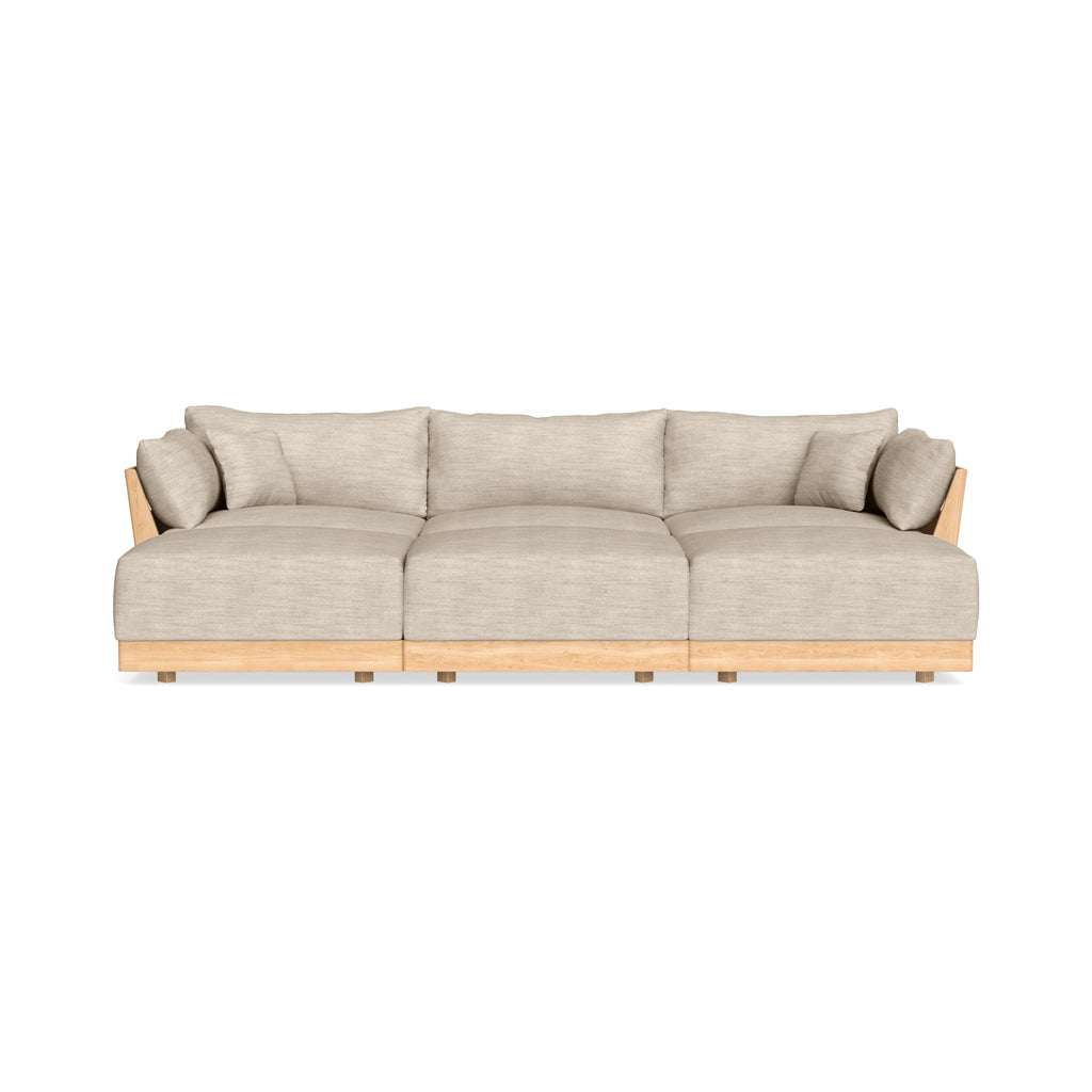 Slipcover Only - Modular Bondi 3-Seater Daybed Sofa Sectional in Wheat