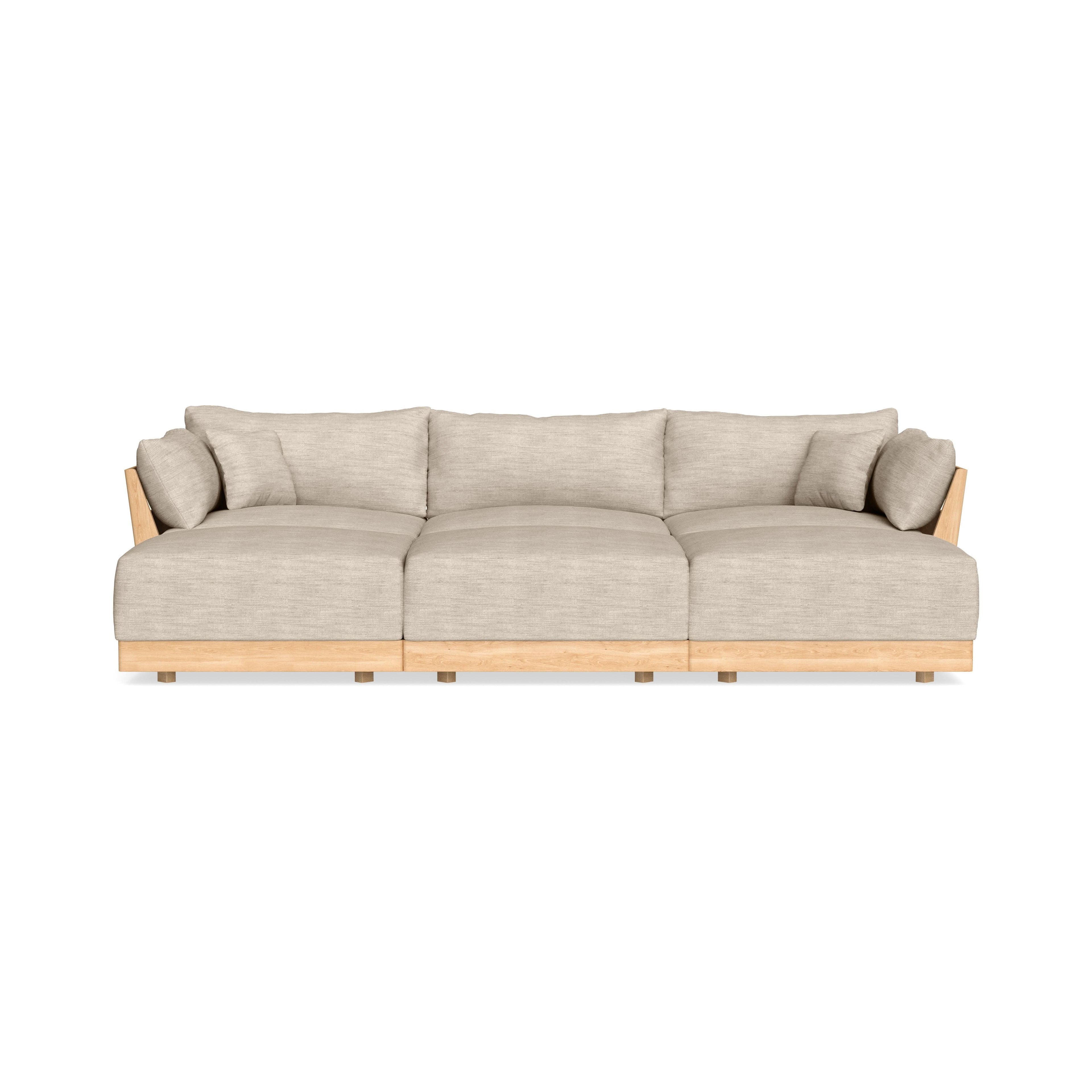 Slipcover Only - Modular Bondi 3-Seater Daybed Sofa Sectional in Wheat