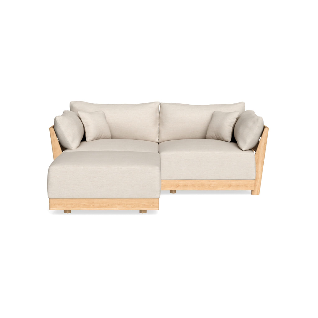 Modular Bondi Latte 2-Seater Sectional in Seashell | Memory Foam Blend
