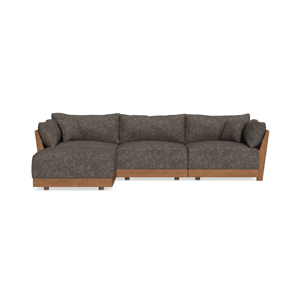 Modular Bondi Espresso 3-Seater Sectional in Eclipse | Memory Foam Blend