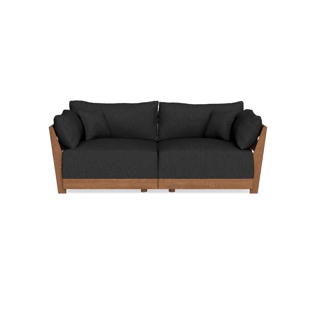Modular Bondi Espresso 2-Seater Sofa in Peppercorn | Memory Foam Blend