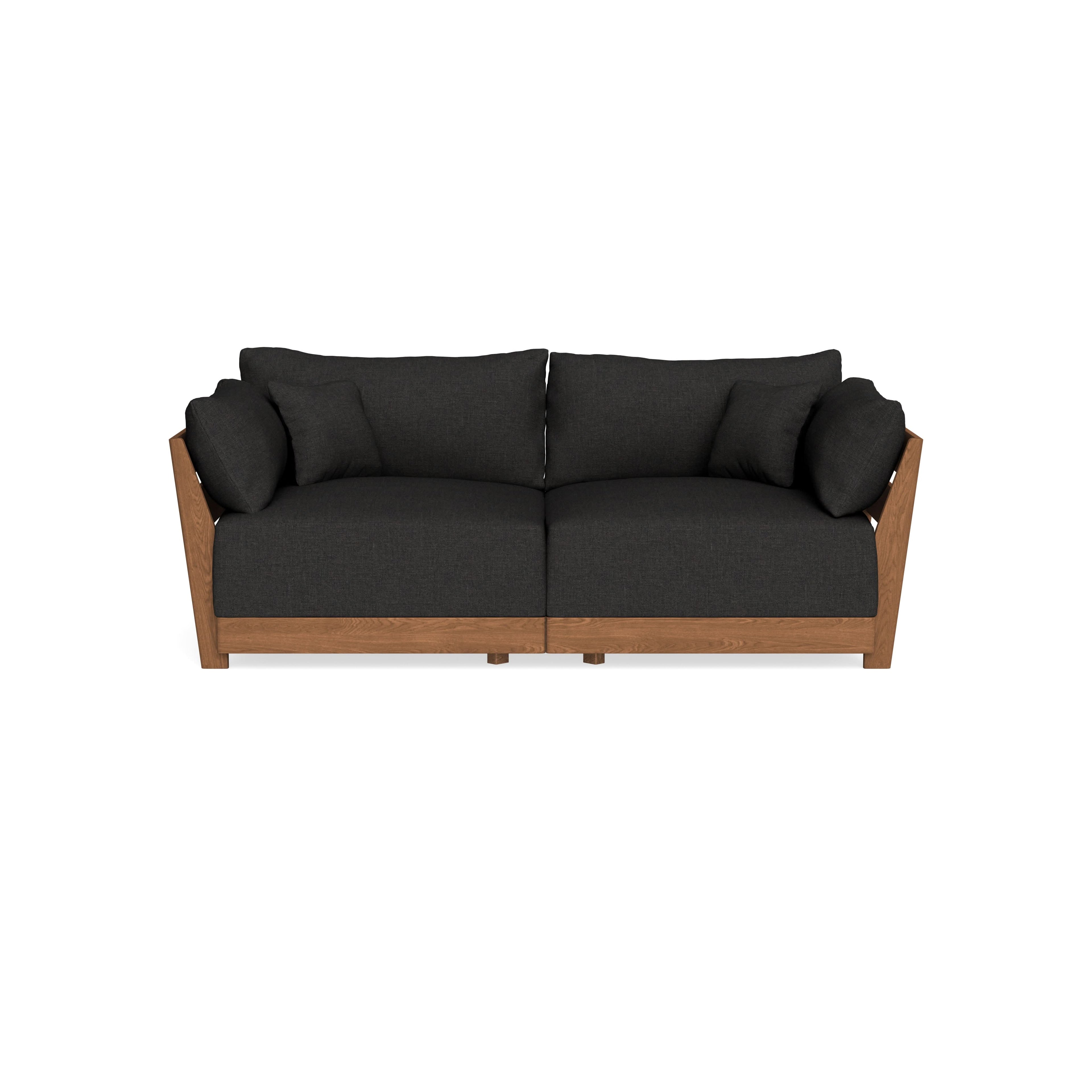 Modular Bondi Espresso 2-Seater Sofa in Peppercorn | Memory Foam Blend