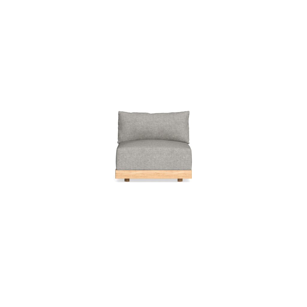 Modular Bondi Latte Armless Chair in Fog | Classic Blend