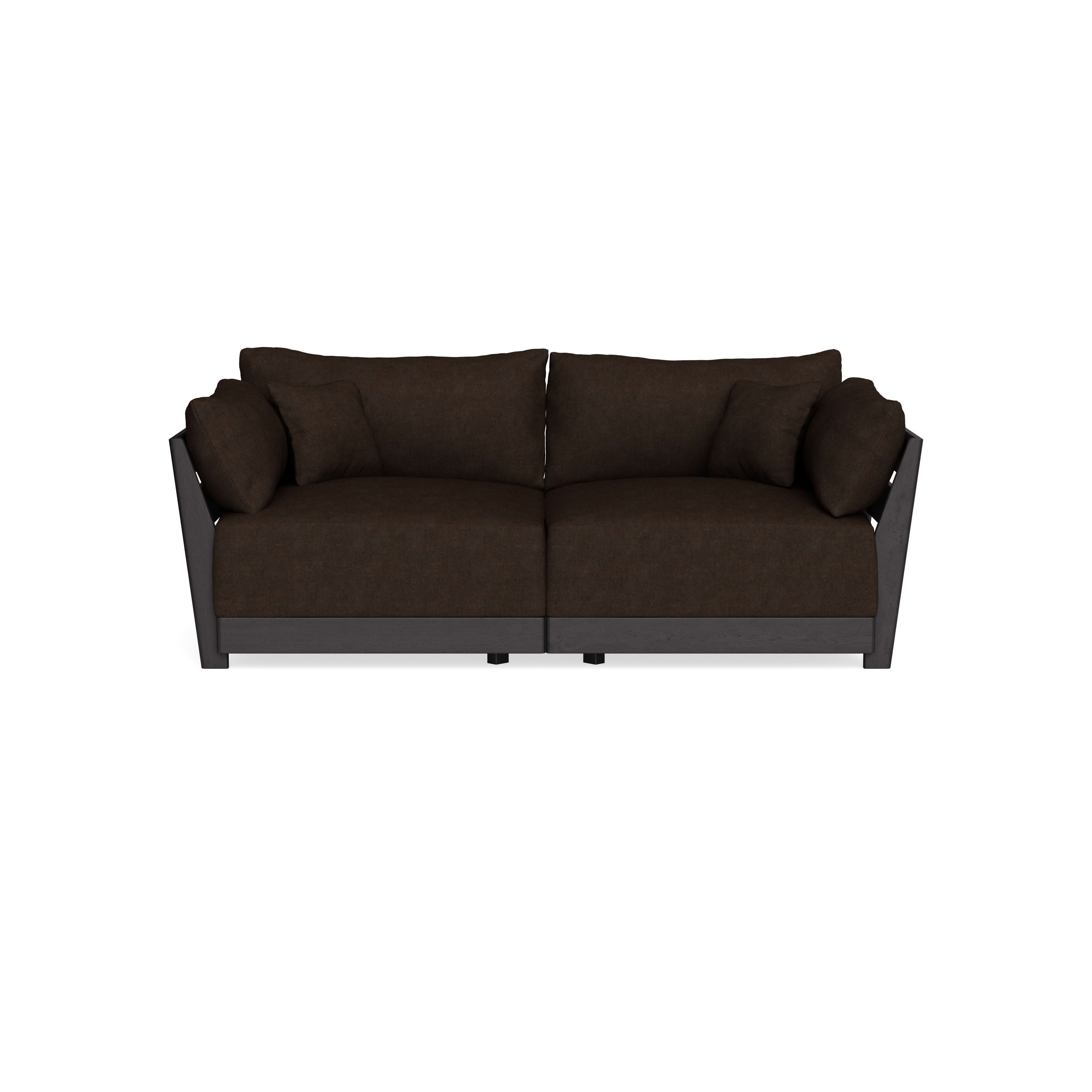 Modular Bondi Black 2-Seater Sofa in Espresso | Memory Foam Blend