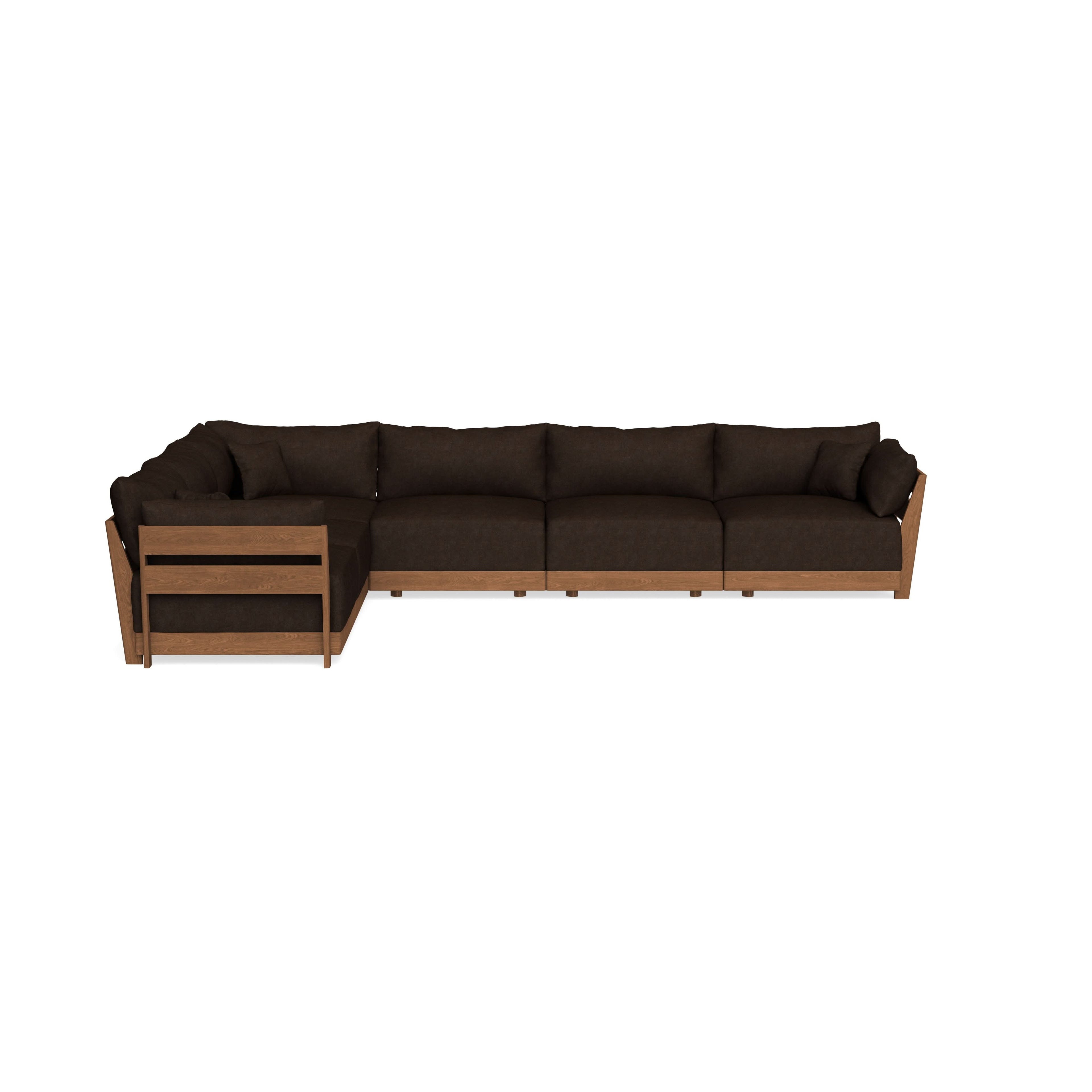 Modular Bondi Espresso 6-Seater Corner Sectional in Espresso | Classic Blend