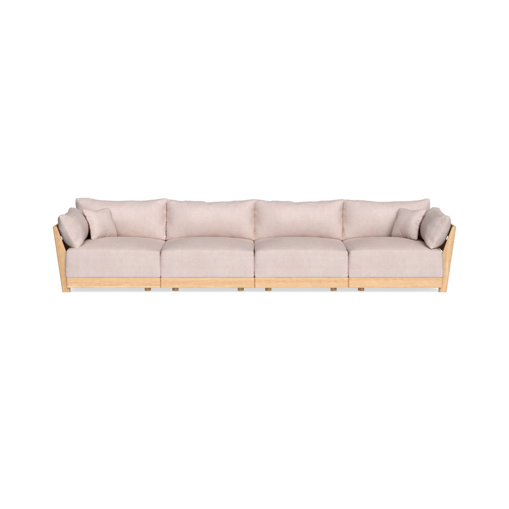 Modular Bondi Latte 4-Seater Sofa in Blush | Classic Blend