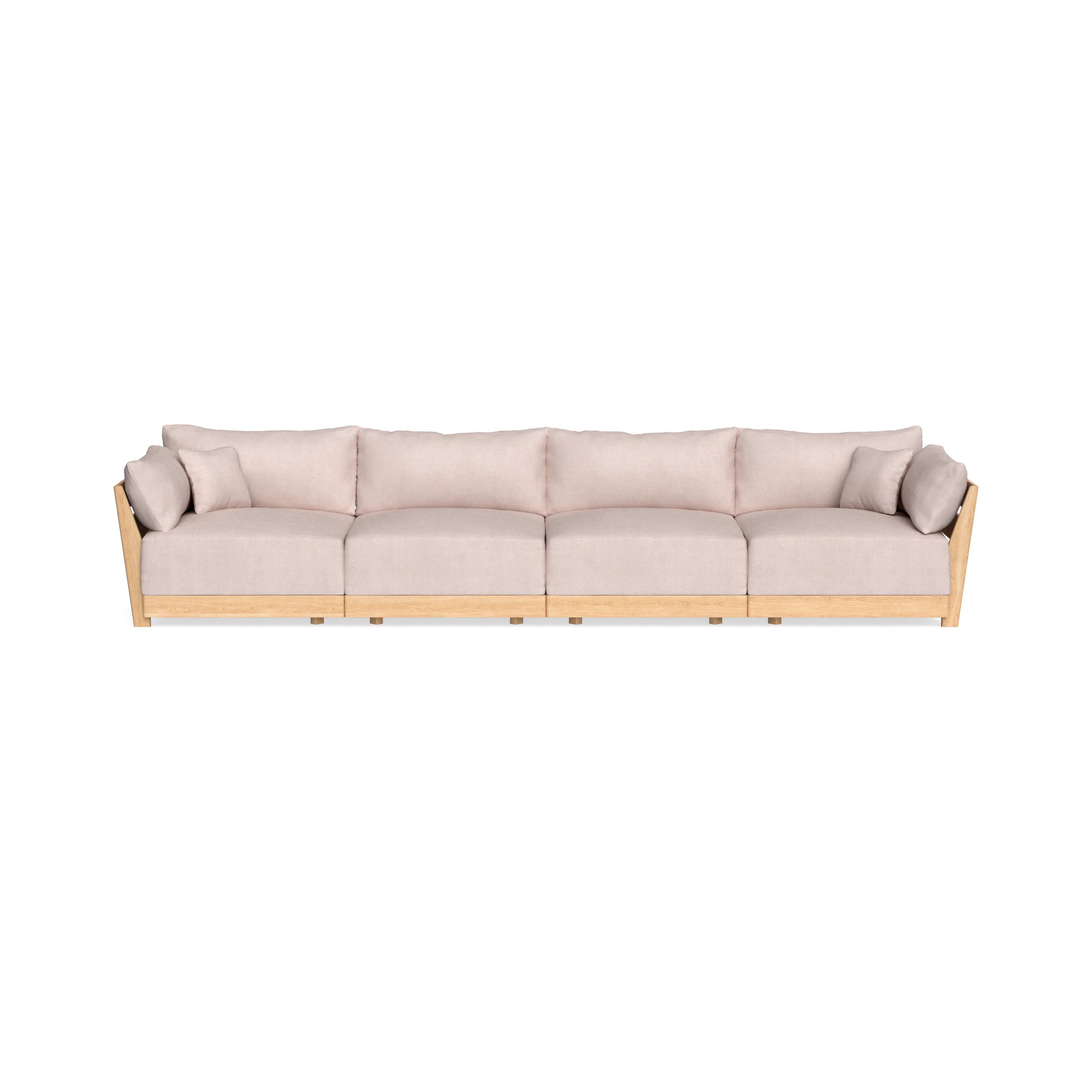 Modular Bondi Latte 4-Seater Sofa in Blush | Classic Blend