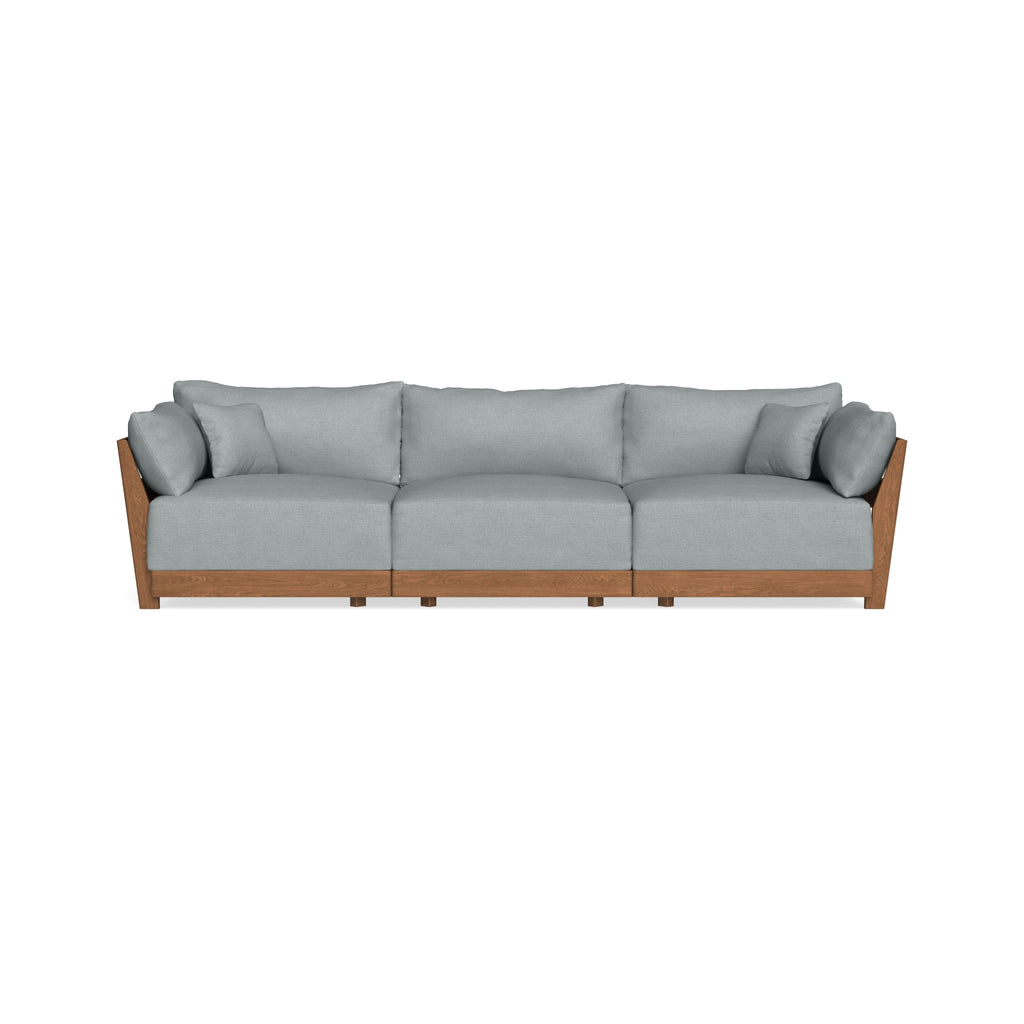 Modular Bondi Espresso 3-Seater Sofa in Light Steel | Classic Blend