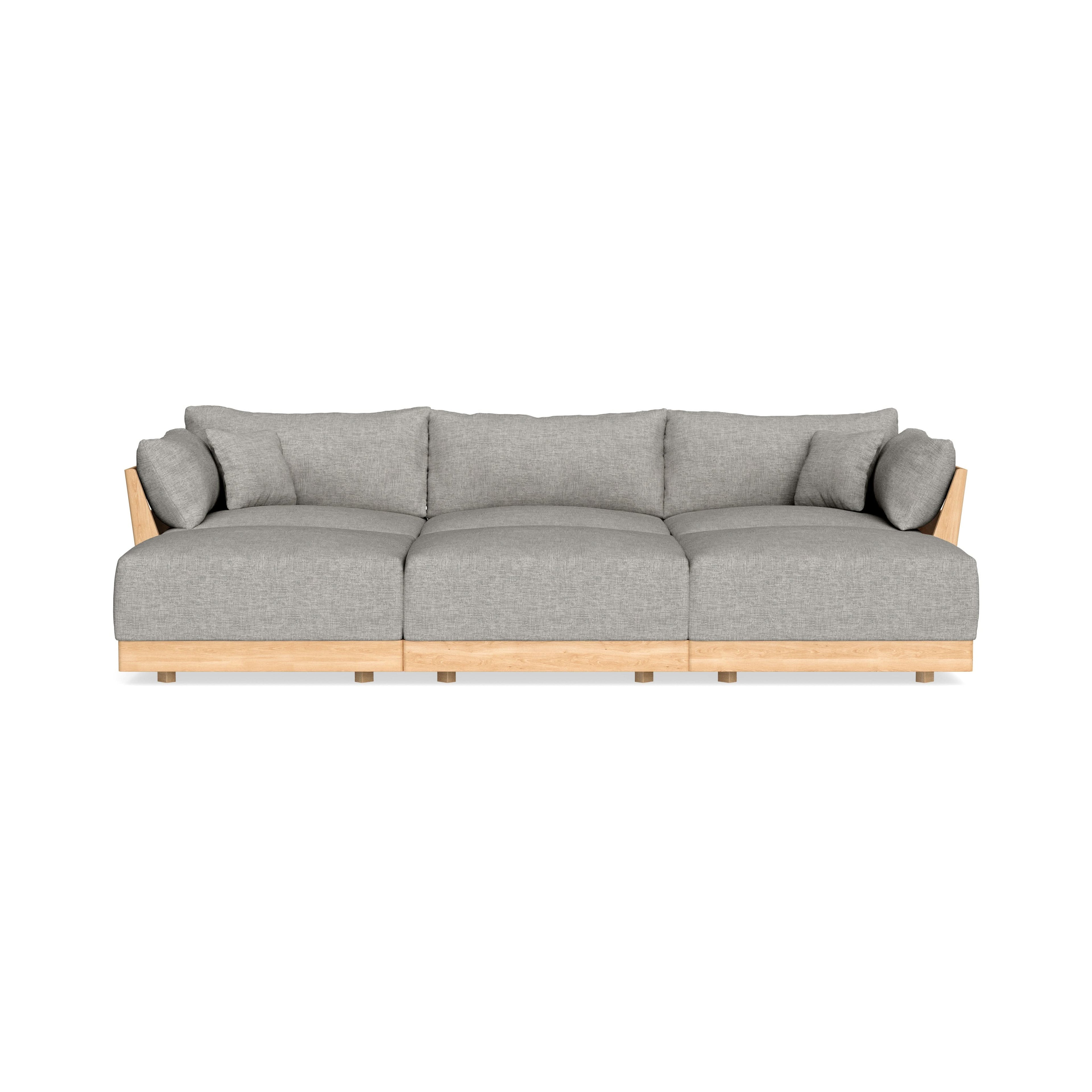 Slipcover Only - Modular Bondi 3-Seater Daybed Sofa Sectional in Fog