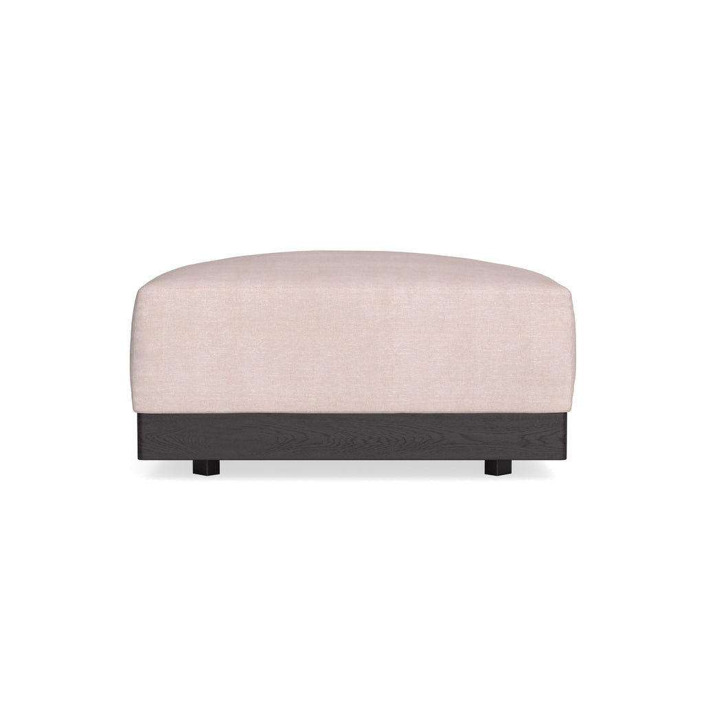 Modular Bondi Black Ottoman in Blush | Memory Foam Blend