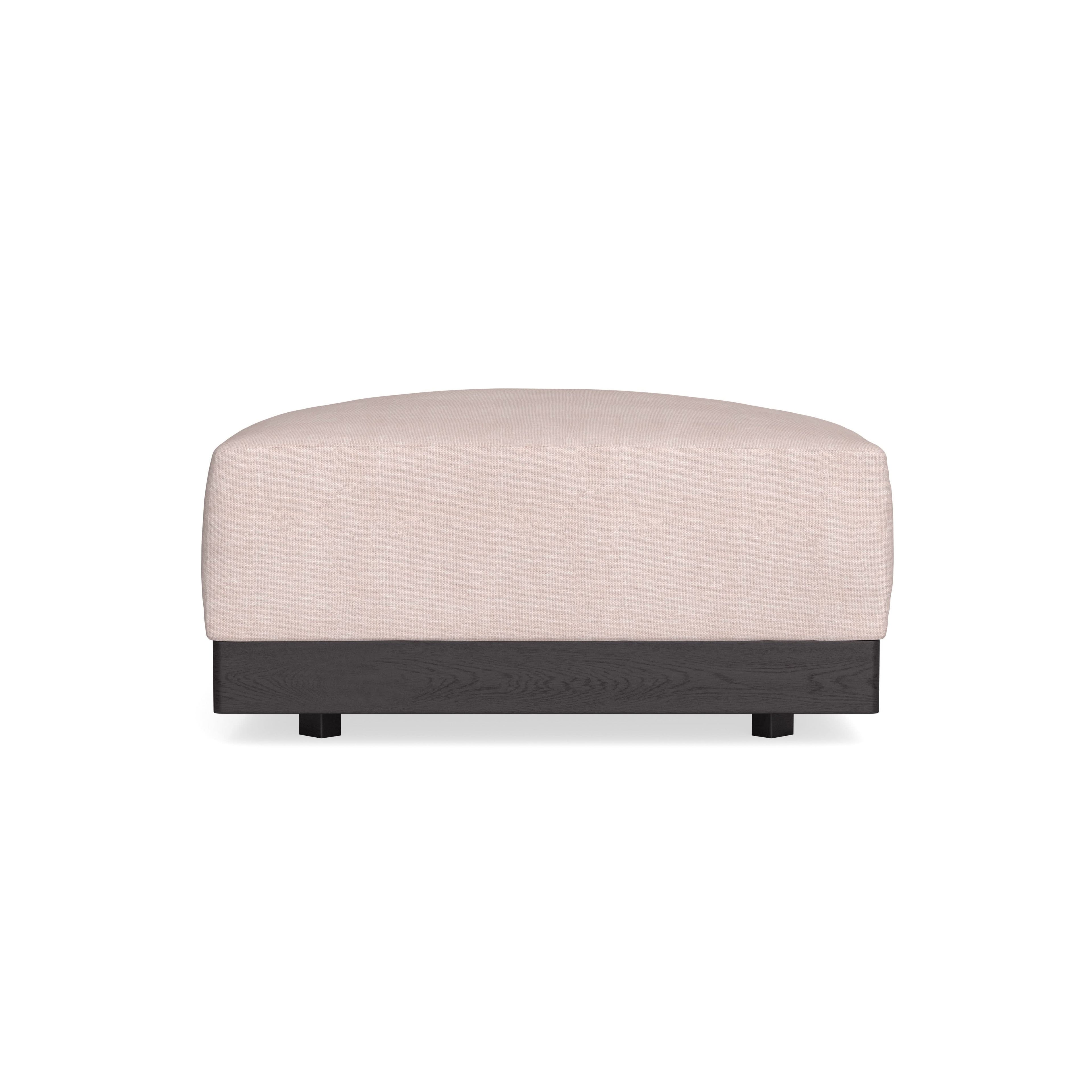 Modular Bondi Black Ottoman in Blush | Memory Foam Blend