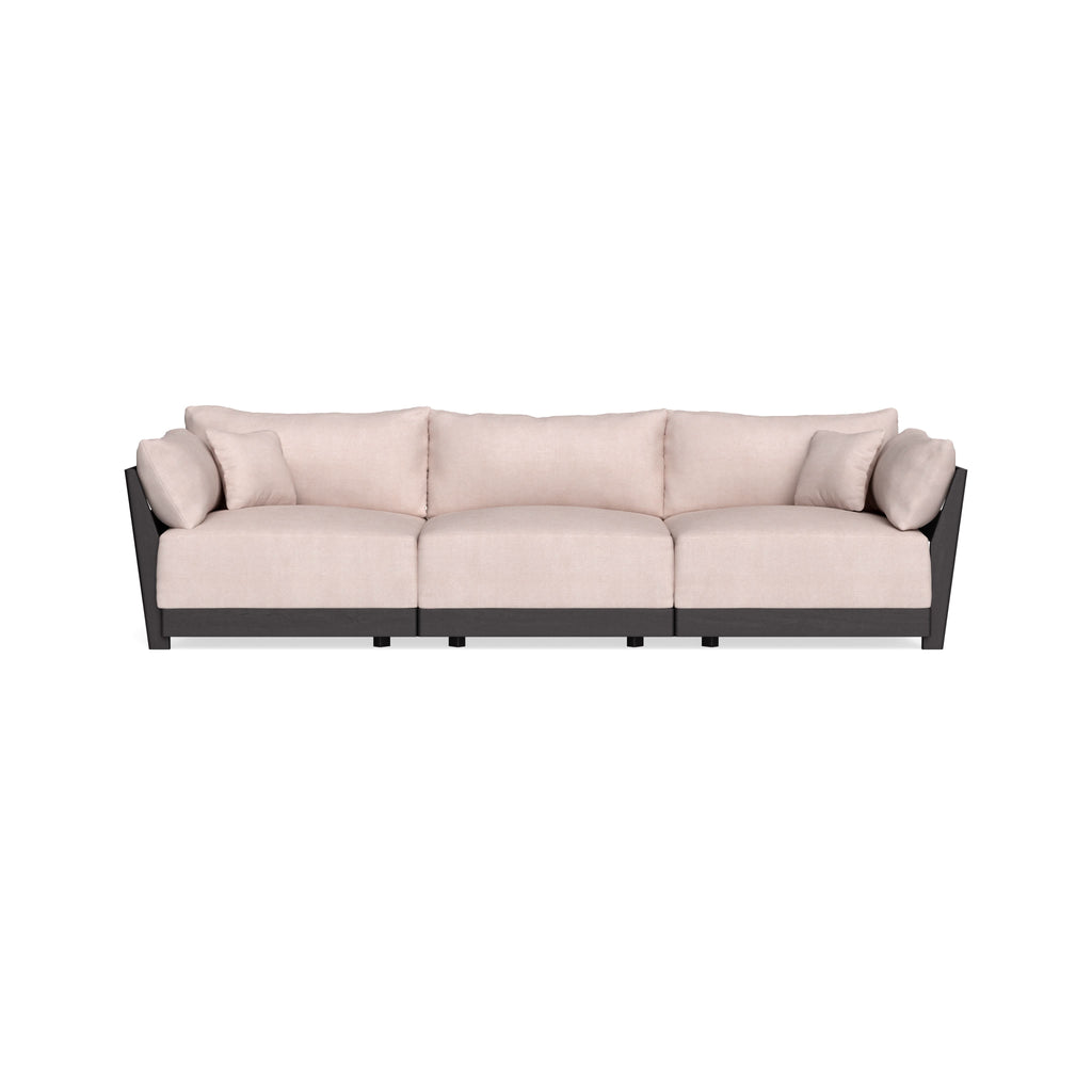 Modular Bondi Black 3-Seater Sofa in Blush | Classic Blend