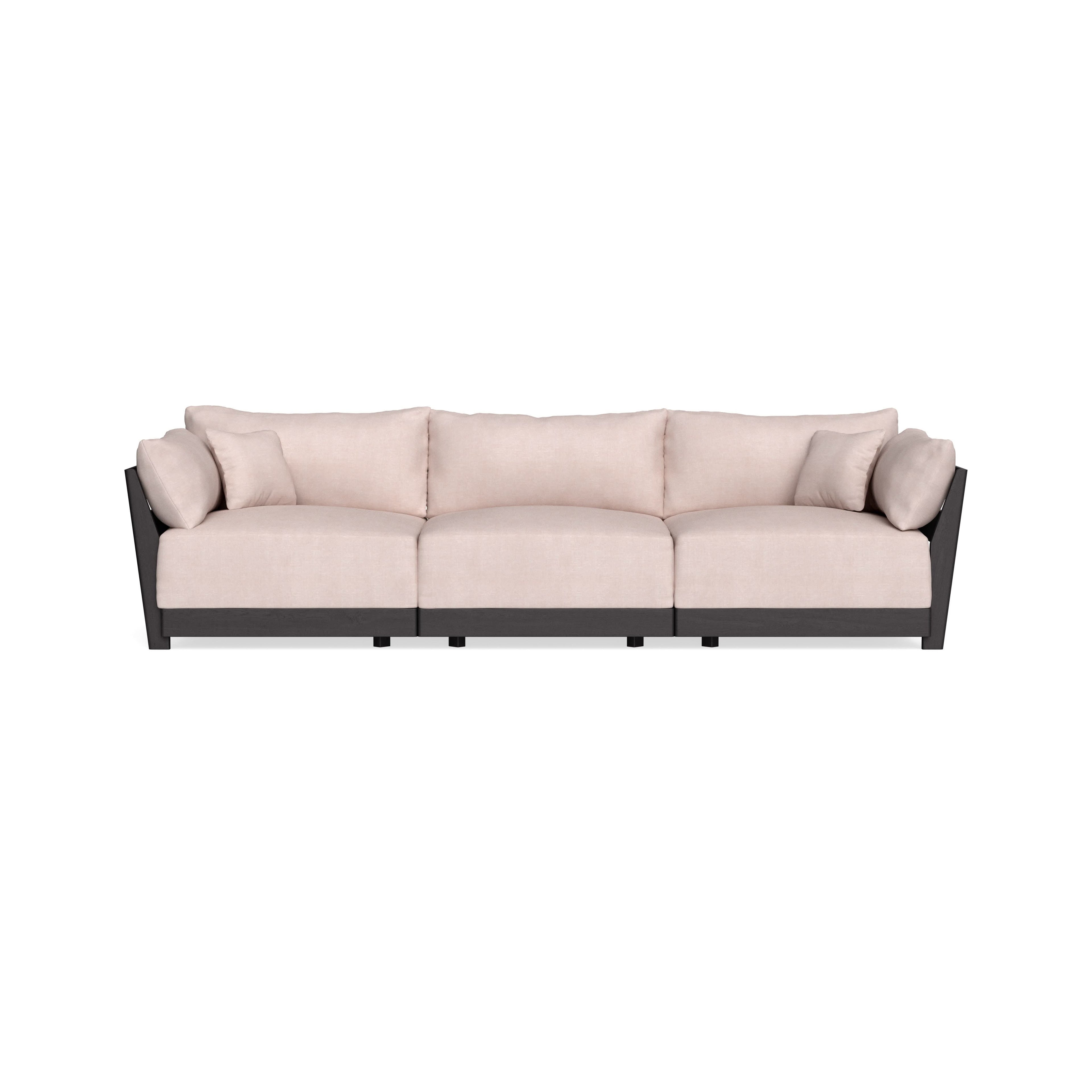 Modular Bondi Black 3-Seater Sofa in Blush | Classic Blend
