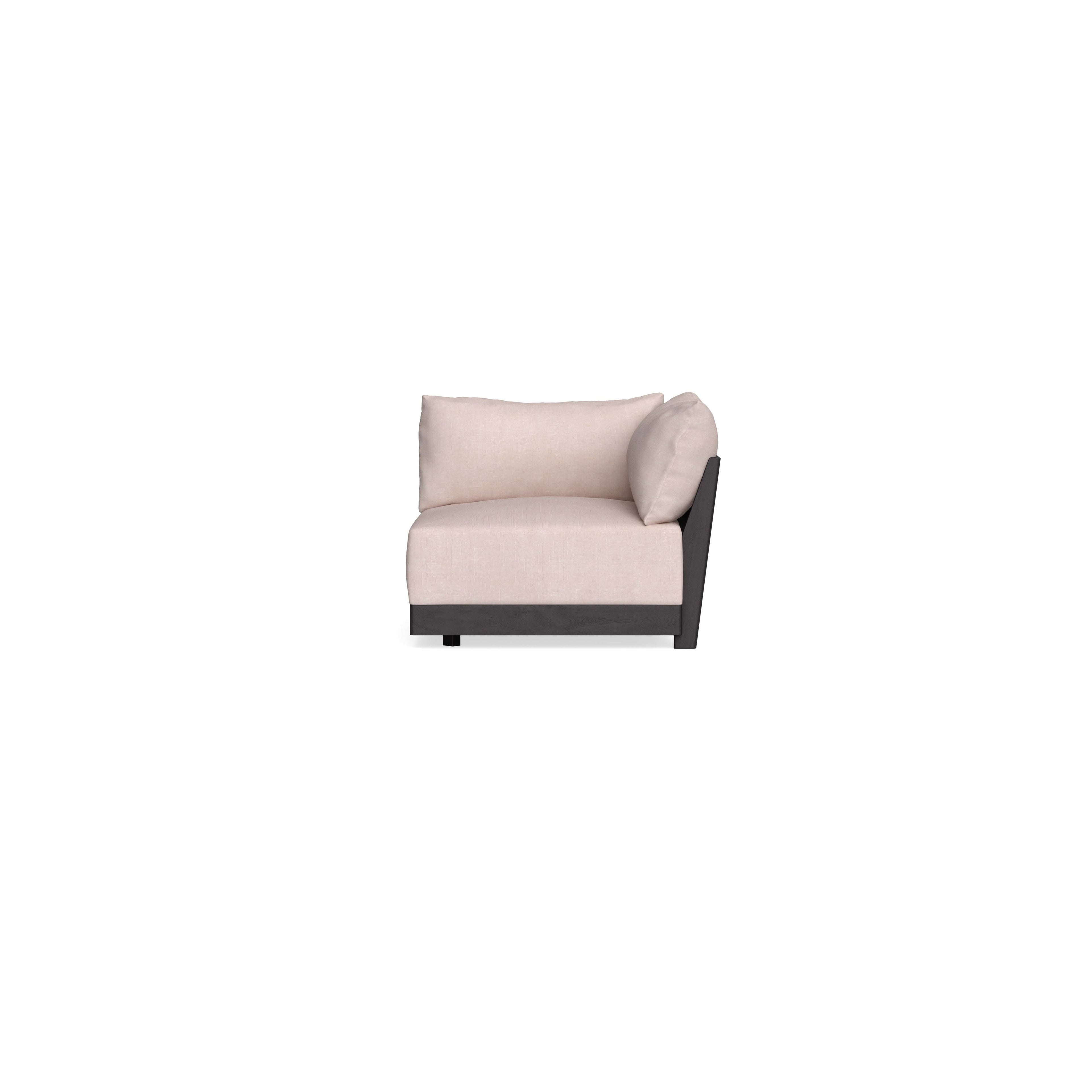 Modular Bondi Black Corner Chair in Blush | Classic Blend