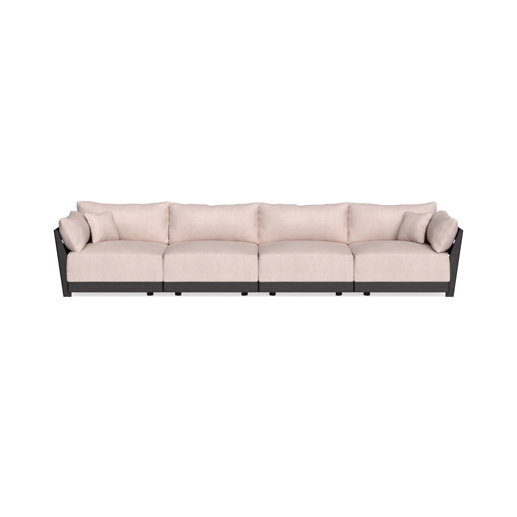 Modular Bondi Black 4-Seater Sofa in Blush | Memory Foam Blend