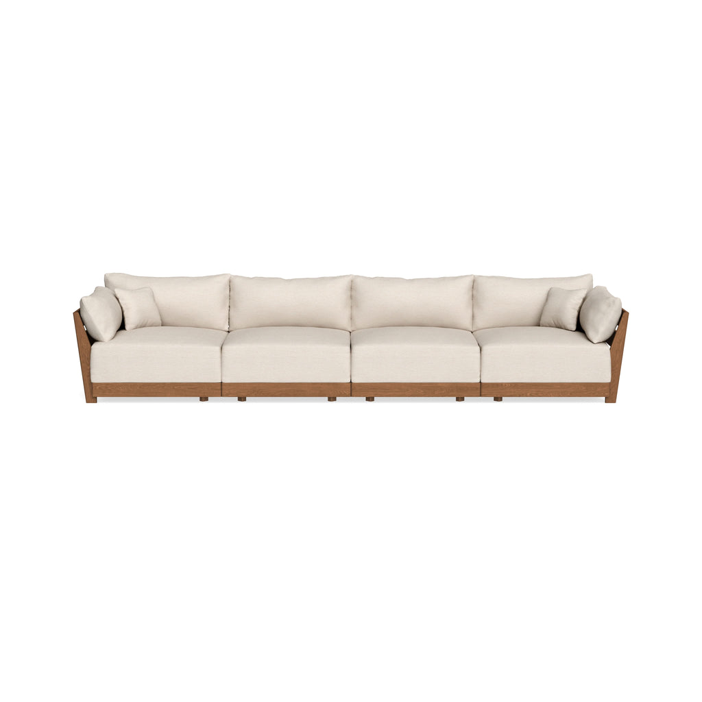 Modular Bondi Espresso 4-Seater Sofa in Seashell | Memory Foam Blend