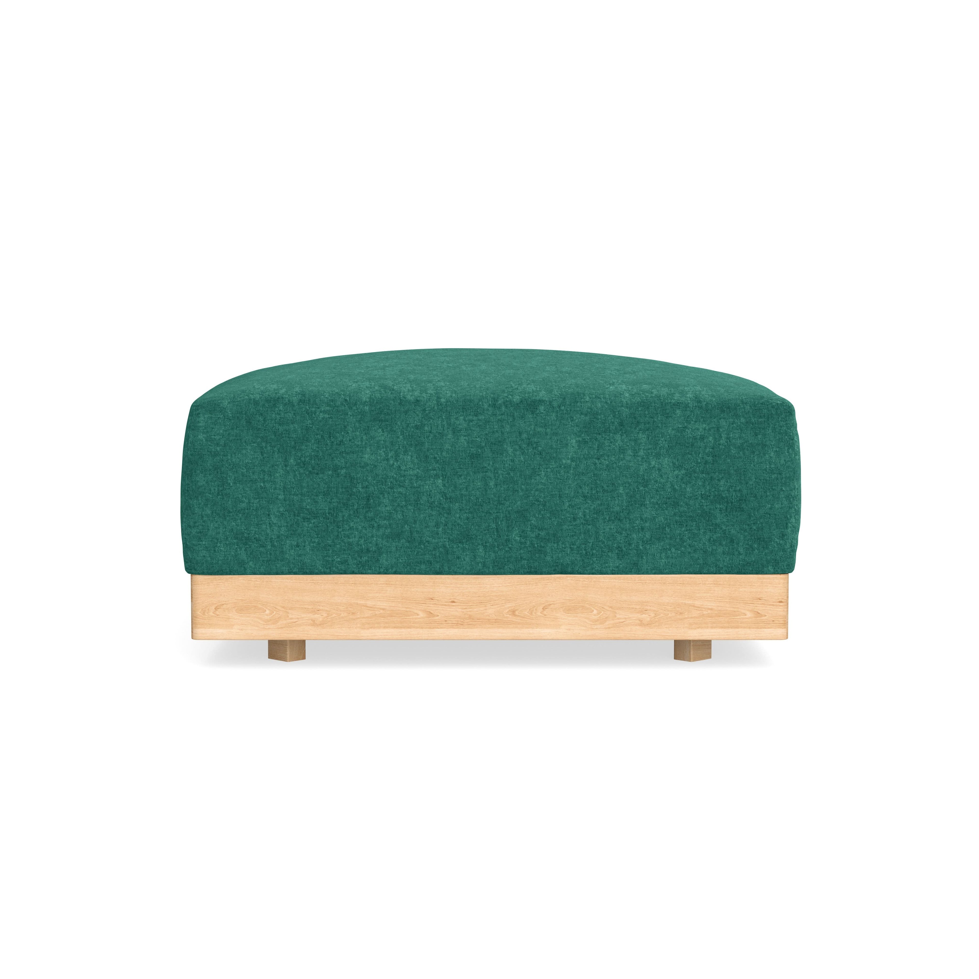 Modular Bondi Latte Ottoman in Jade Green | Classic Blend