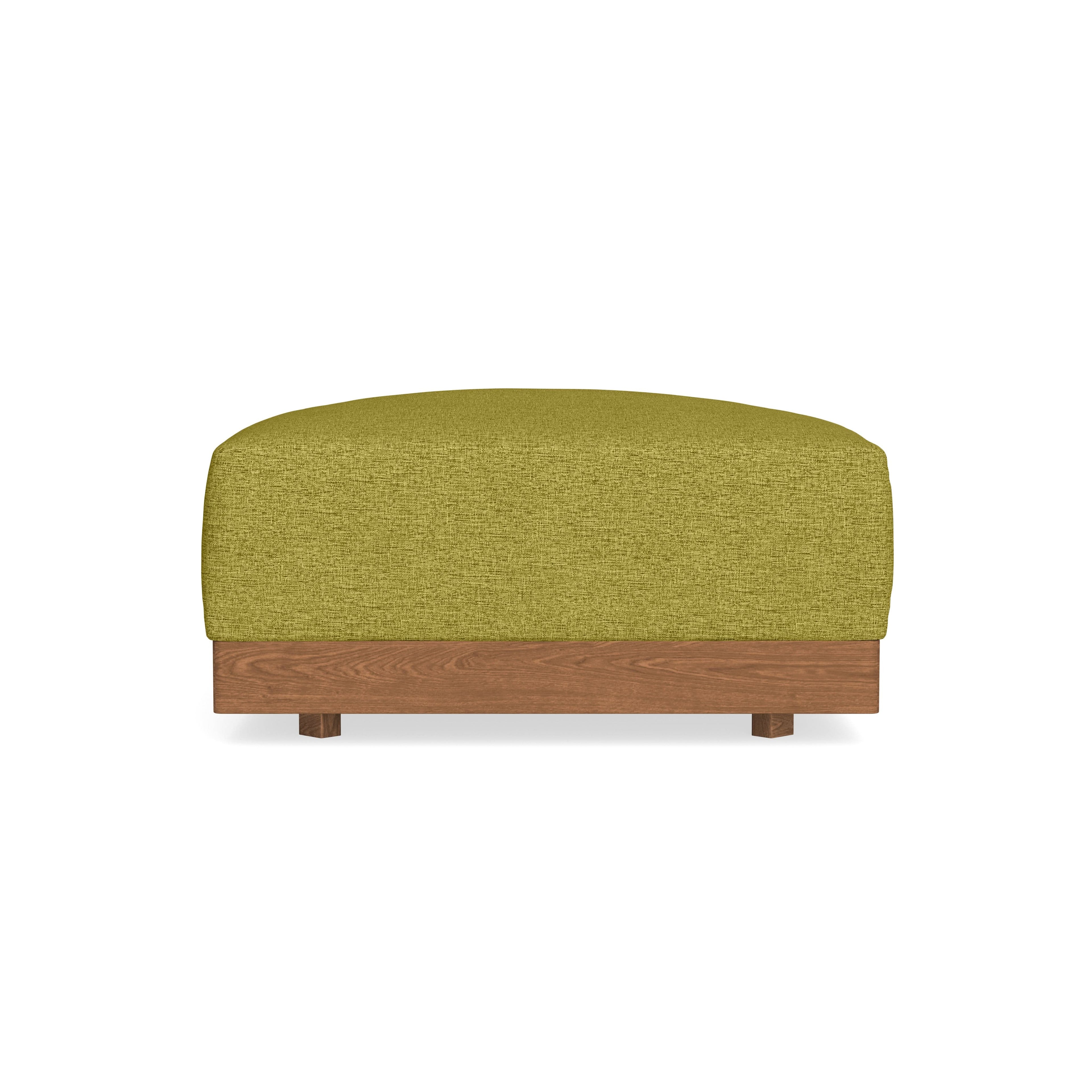 Modular Bondi Espresso Ottoman in Avocado | Memory Foam Blend