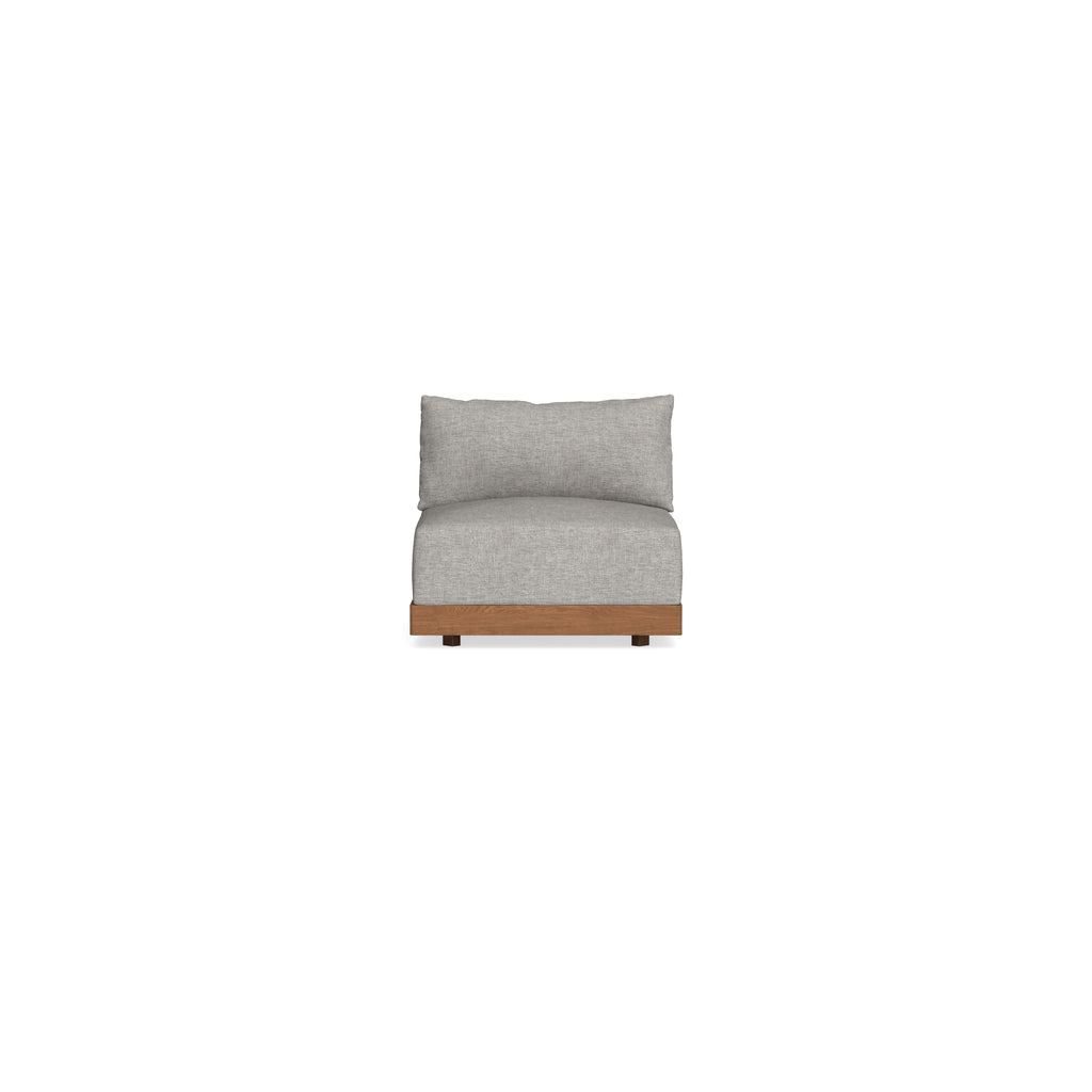 Modular Bondi Espresso Armless Chair in Fog | Classic Blend