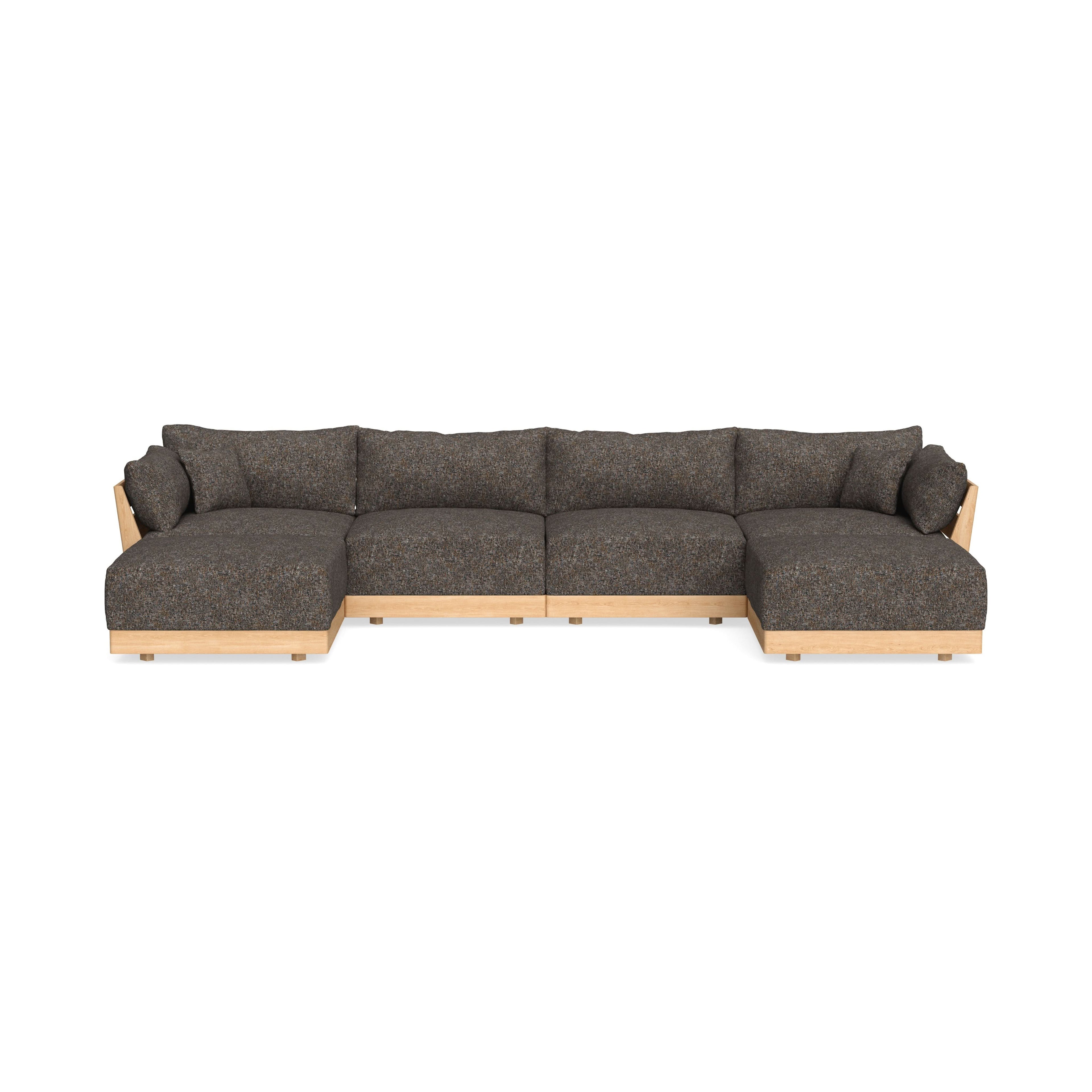 Modular Bondi Latte 4-Seater U-Sectional in Eclipse | Classic Blend