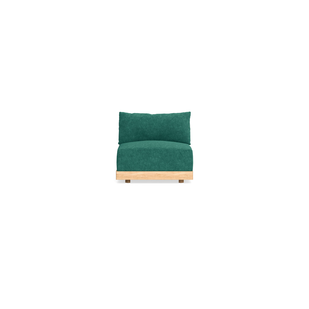 Slipcover Only - Modular Bondi Armless Chair in Jade Green