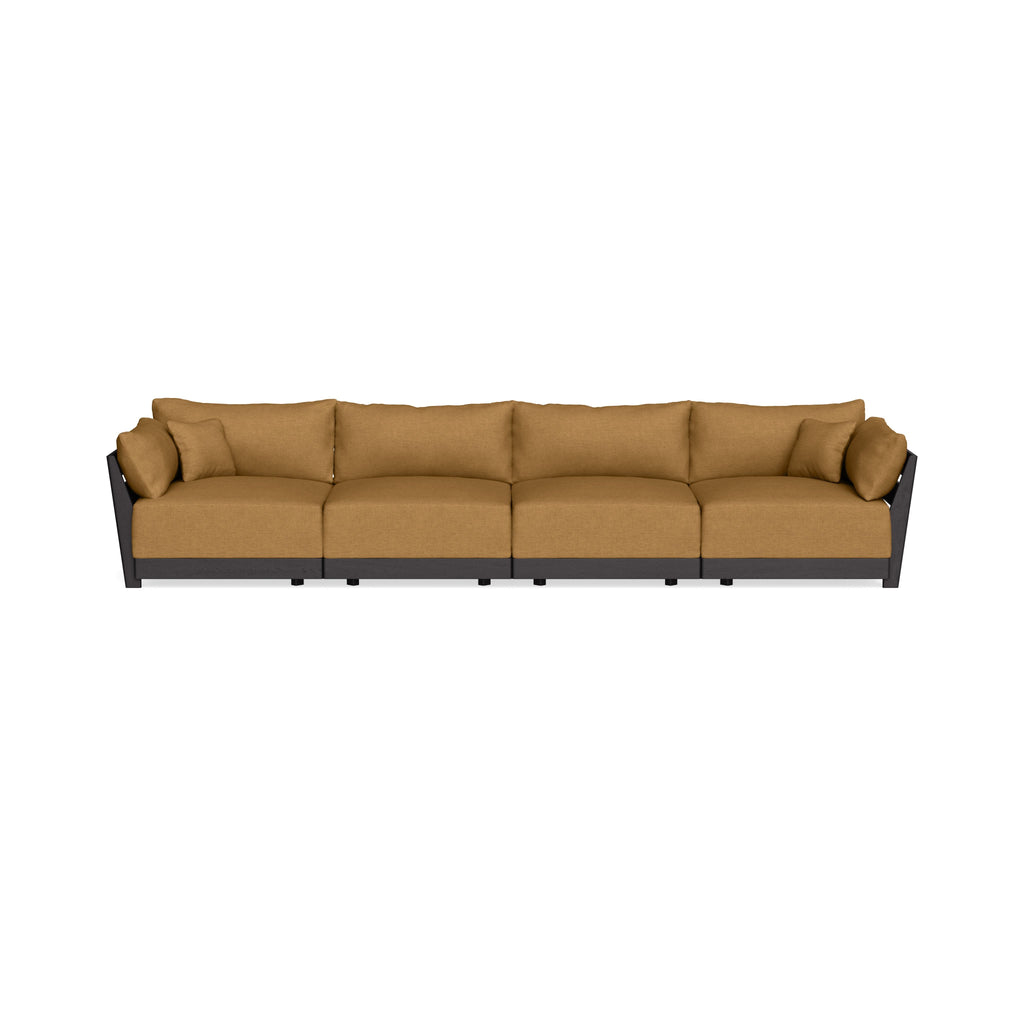 Modular Bondi Black 4-Seater Sofa in Dijon | Memory Foam Blend