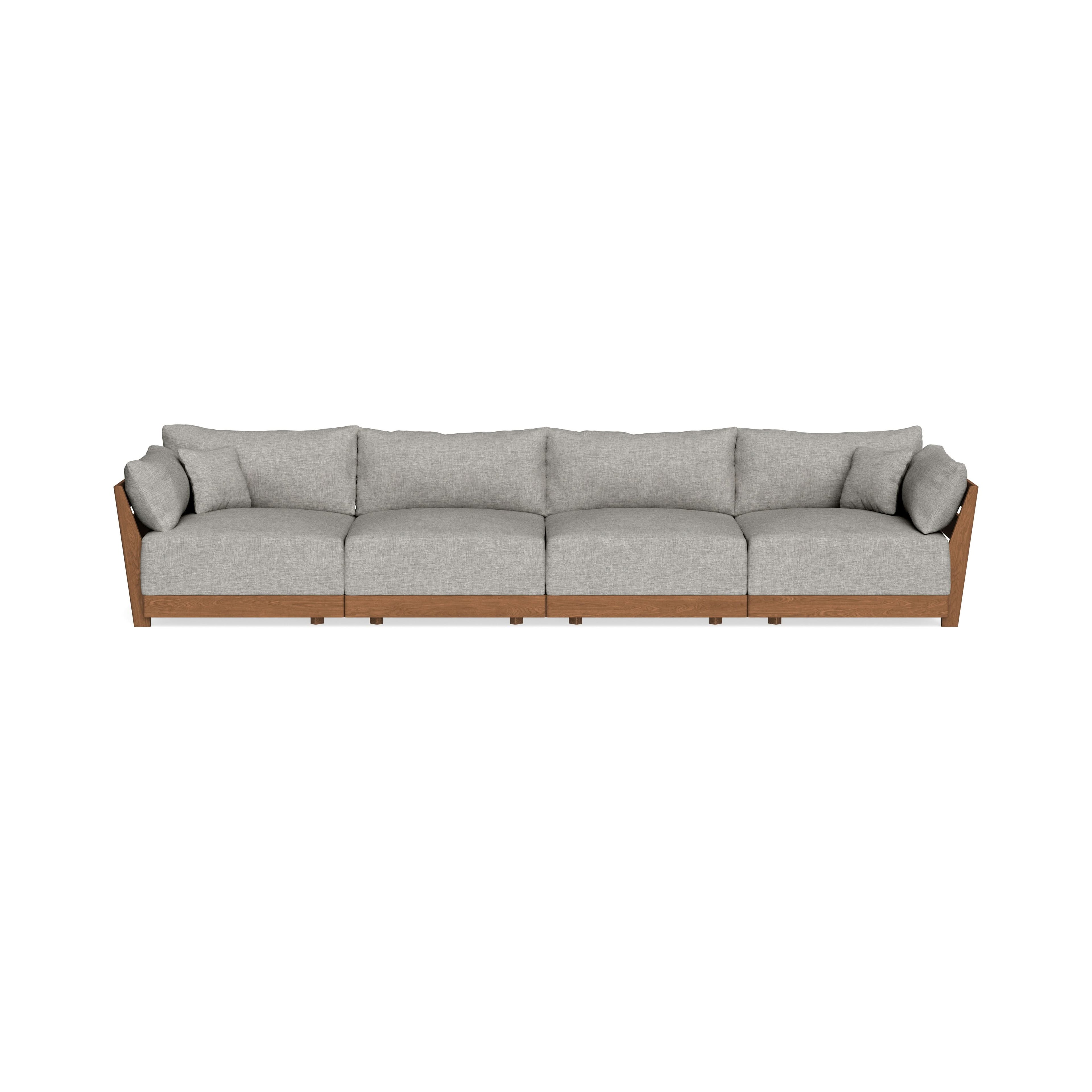 Modular Bondi Espresso 4-Seater Sofa in Fog | Classic Blend