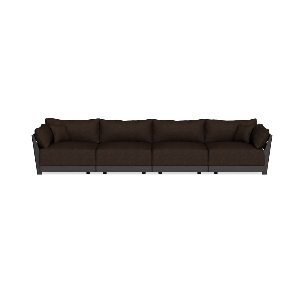 Modular Bondi Black 4-Seater Sofa in Espresso | Memory Foam Blend