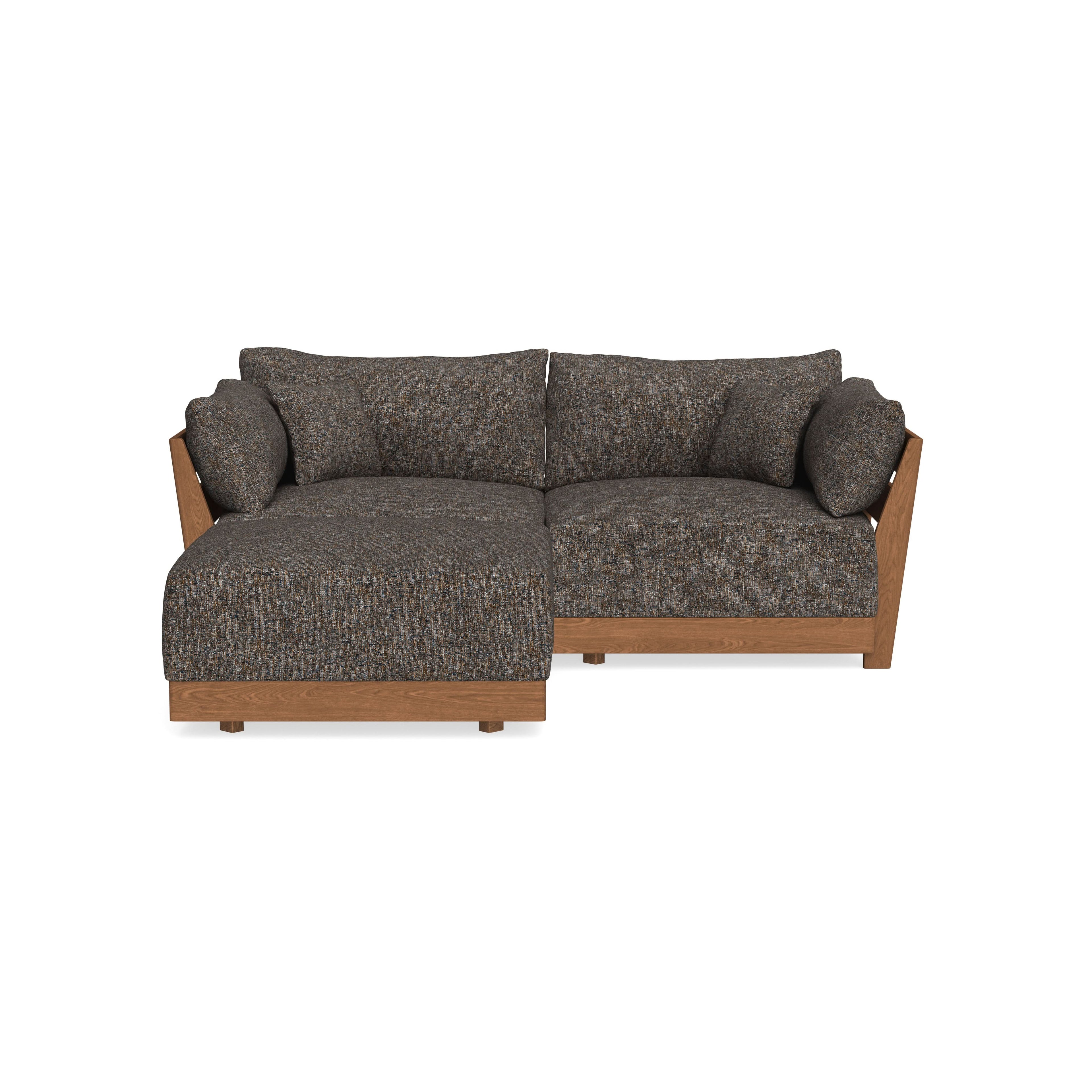 Modular Bondi Espresso 2-Seater Sectional in Eclipse | Memory Foam Blend