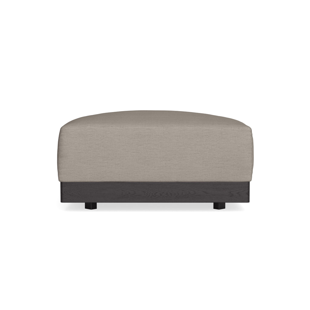 Modular Bondi Black Ottoman in Cinder Gray | Classic Blend