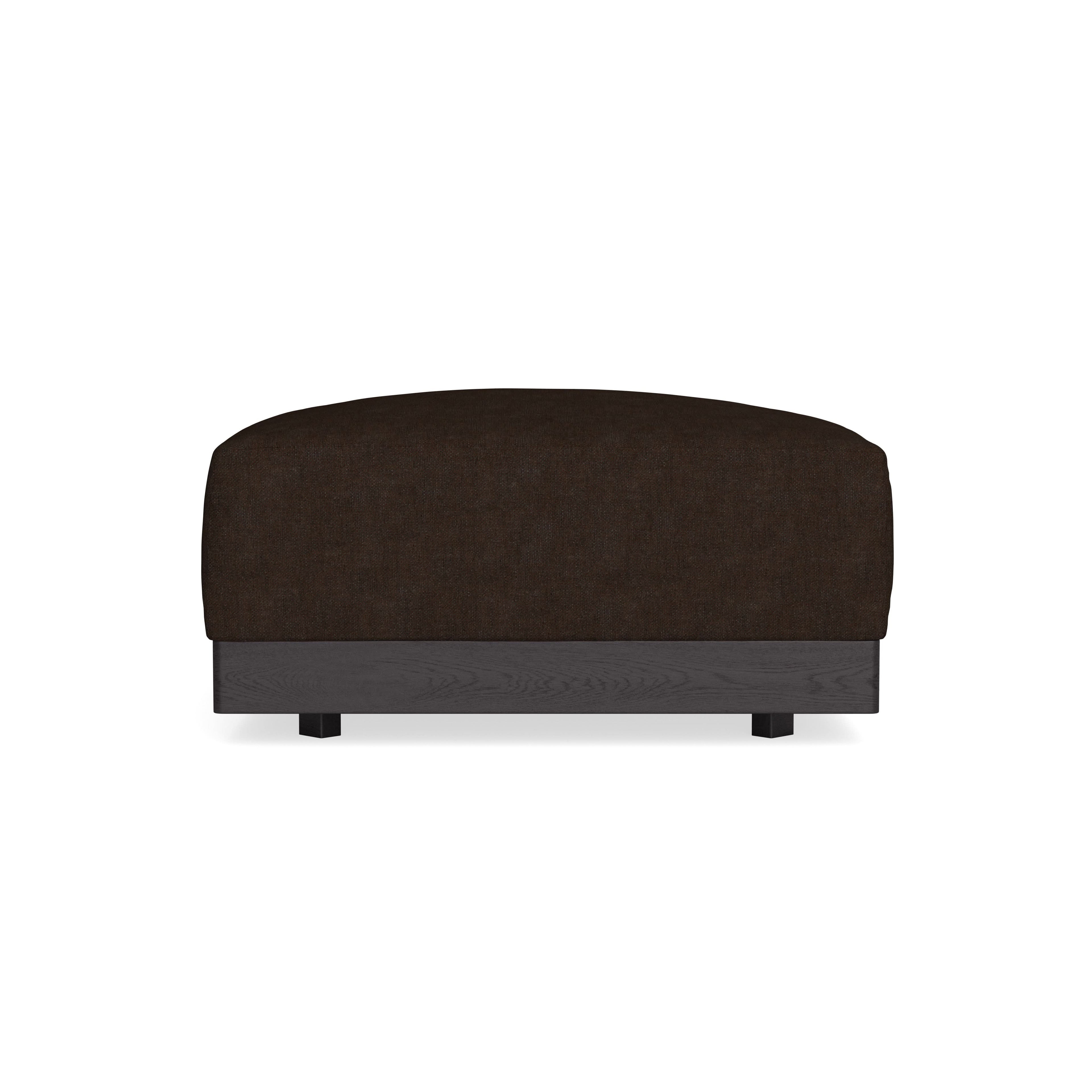 Modular Bondi Black Ottoman in Espresso | Memory Foam Blend