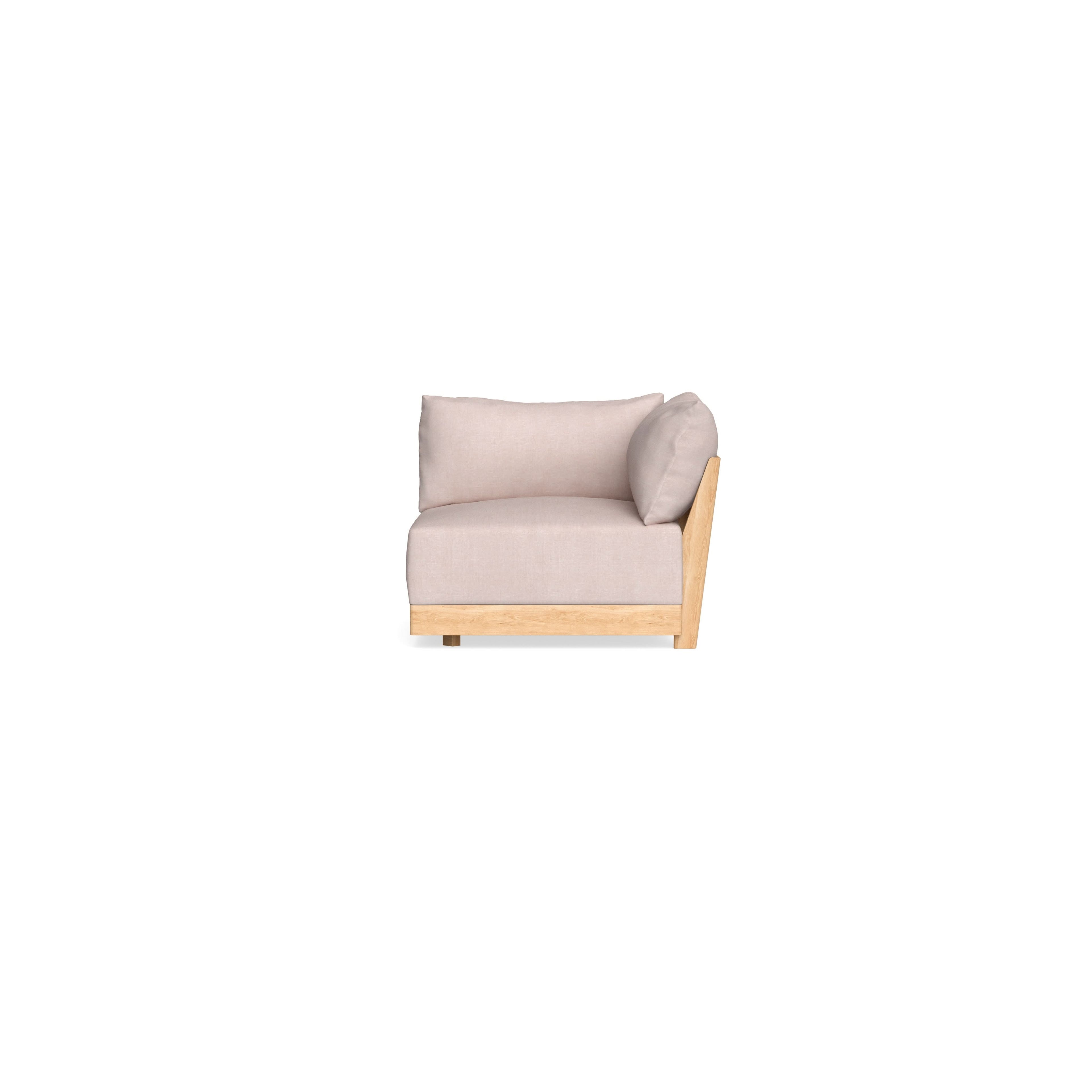 Modular Bondi Latte Corner Chair in Blush | Memory Foam Blend