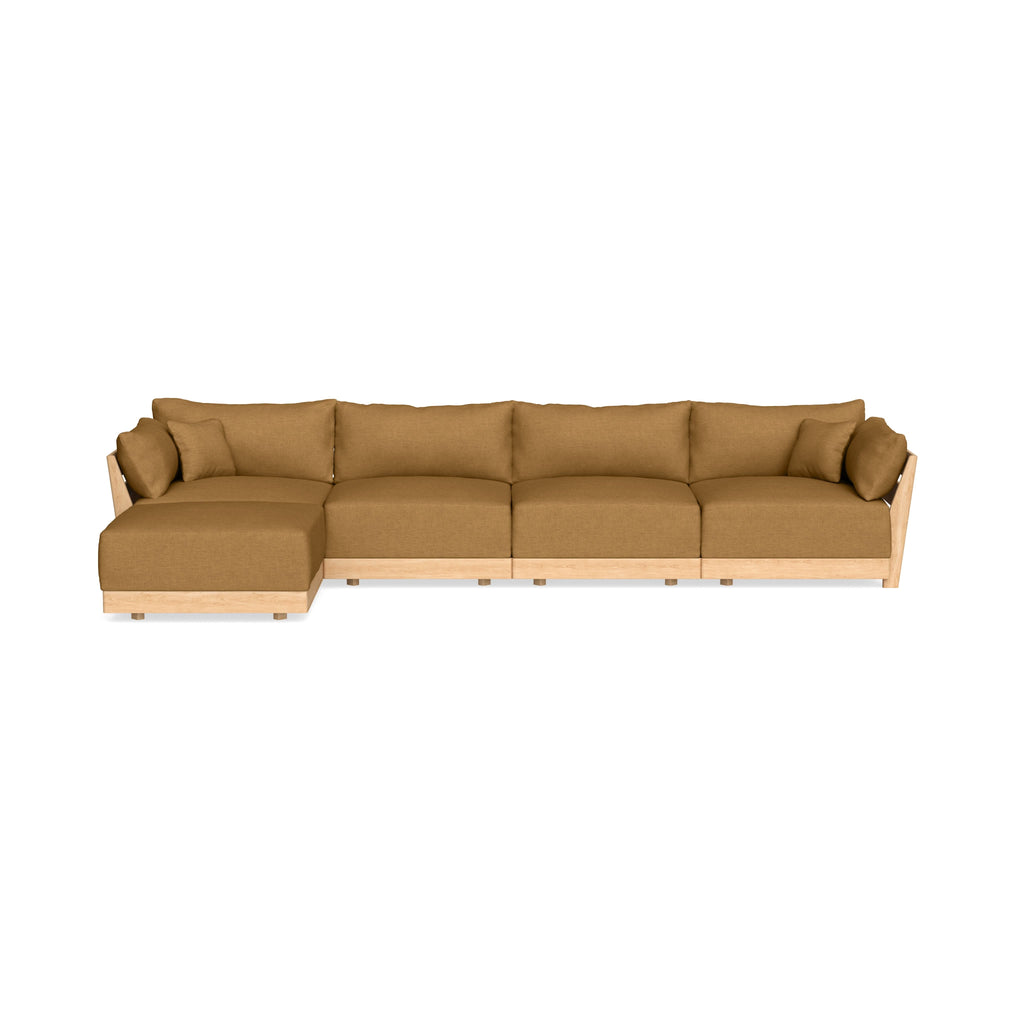 Modular Bondi Latte 4-Seater Sectional in Dijon | Memory Foam Blend