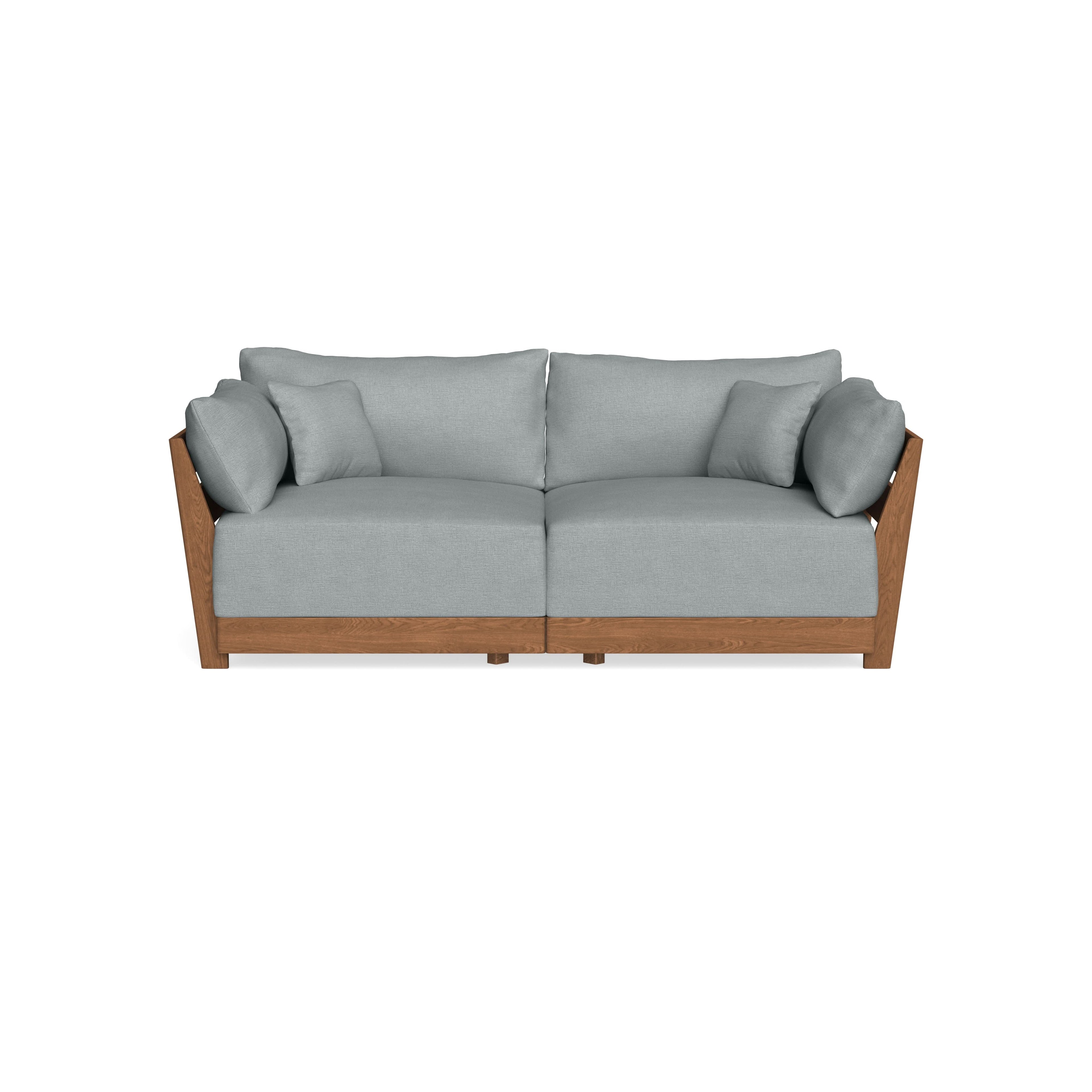Modular Bondi Espresso 2-Seater Sofa in Light Steel | Classic Blend