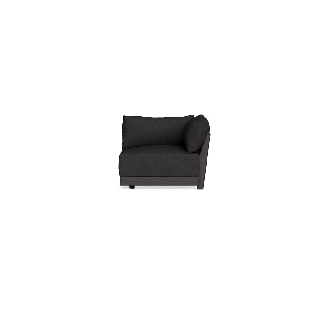 Modular Bondi Black Corner Chair in Peppercorn | Memory Foam Blend