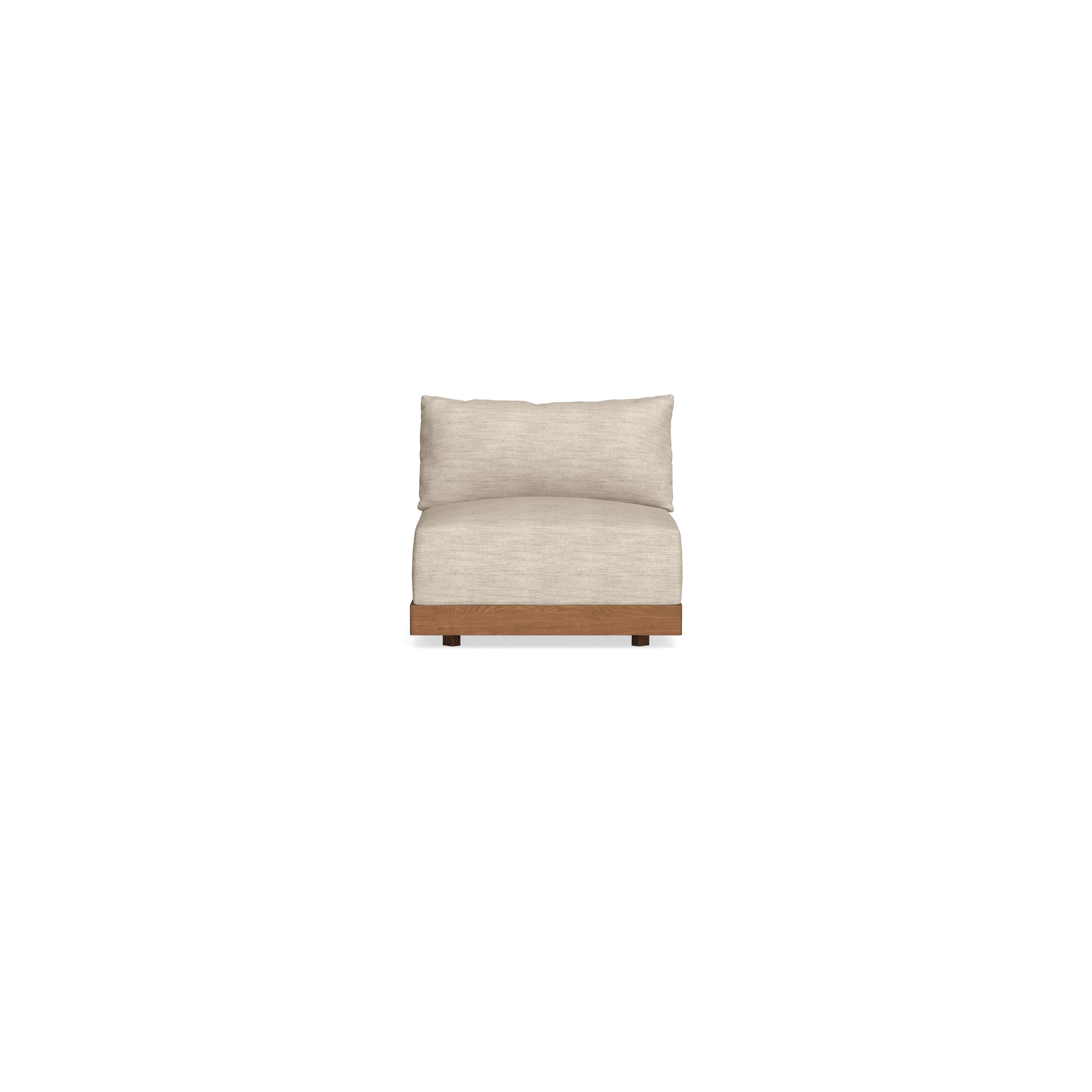 Modular Bondi Espresso Armless Chair in Wheat | Classic Blend