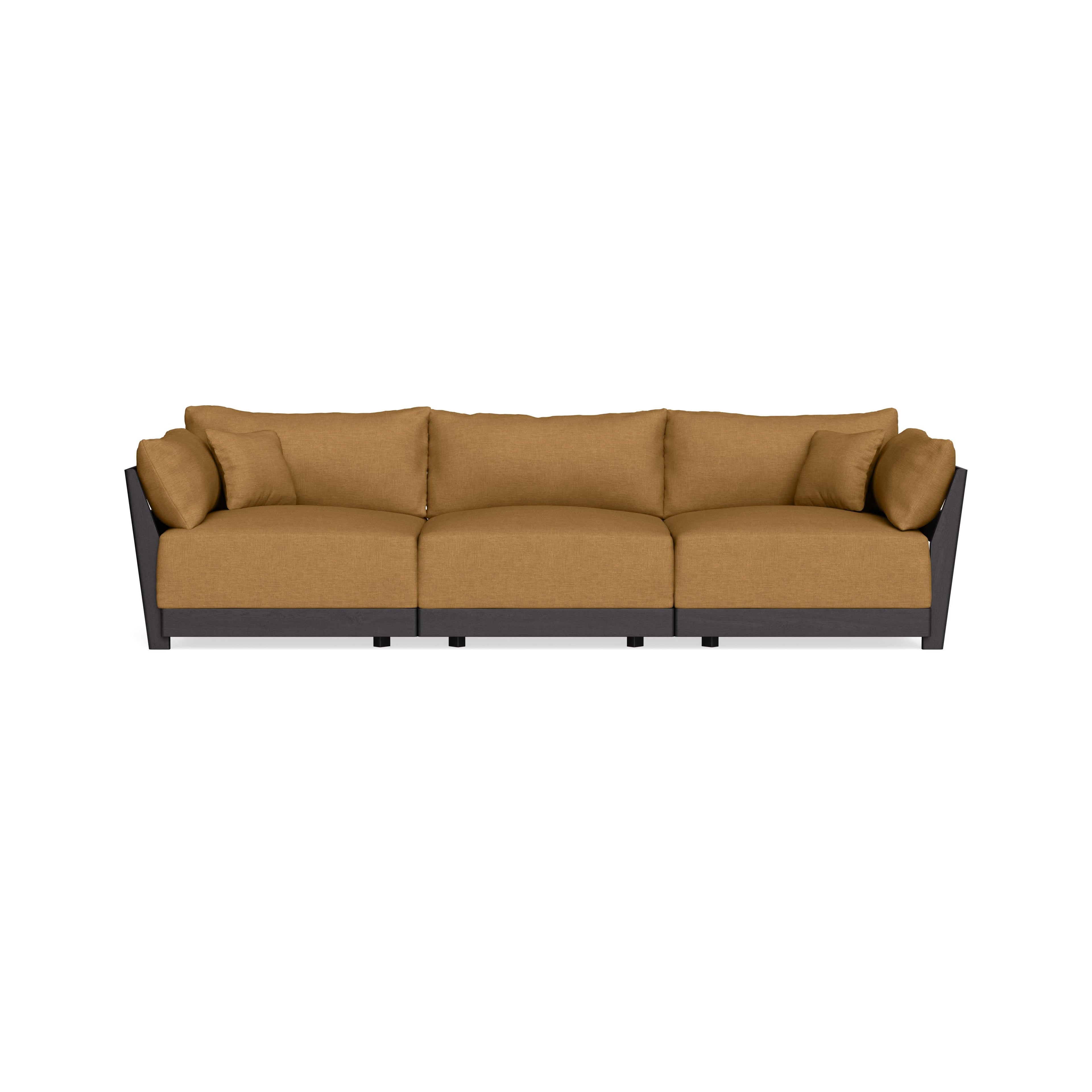 Modular Bondi Black 3-Seater Sofa in Dijon | Memory Foam Blend