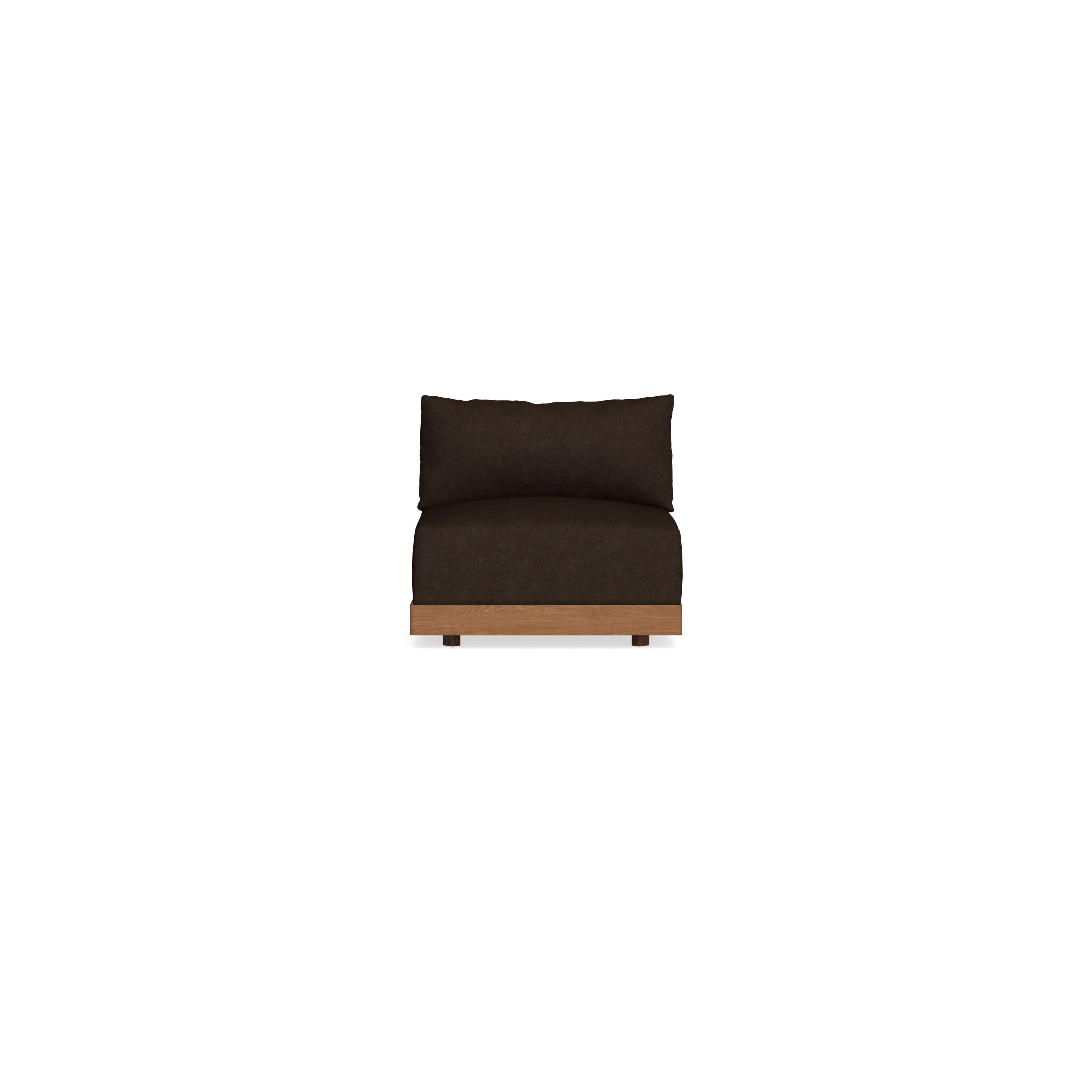 Modular Bondi Espresso Armless Chair in Espresso | Classic Blend