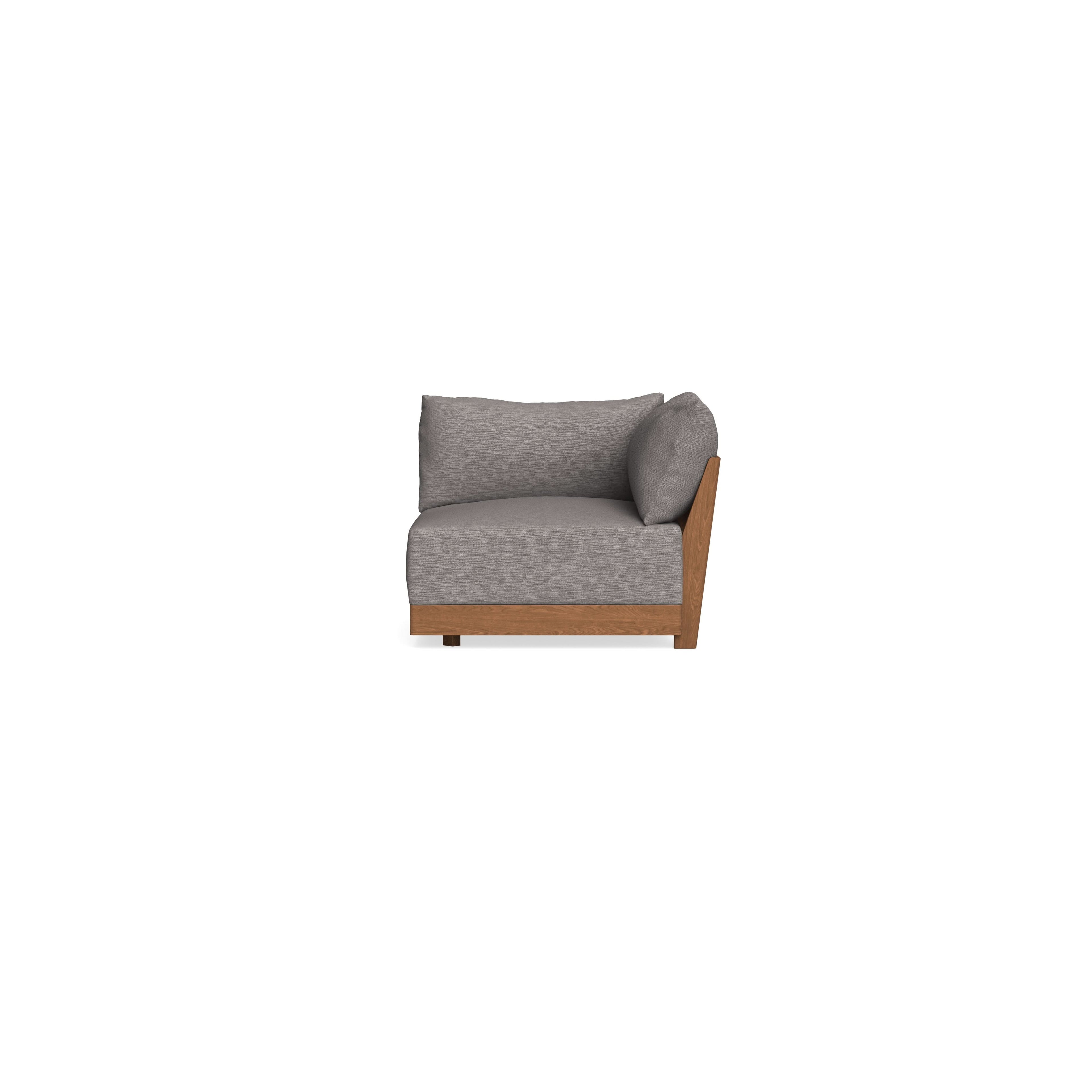 Modular Bondi Espresso Corner Chair in Cement | Classic Blend