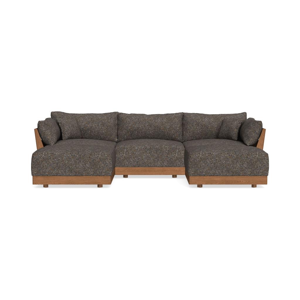 Modular Bondi Espresso 3-Seater U-Sectional in Eclipse | Memory Foam Blend