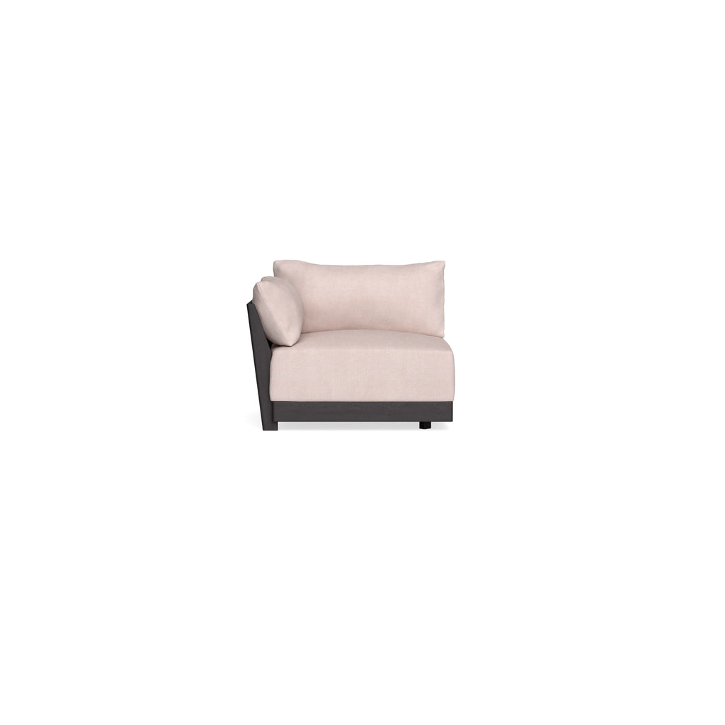 Modular Bondi Black End Chair in Blush | Memory Foam Blend