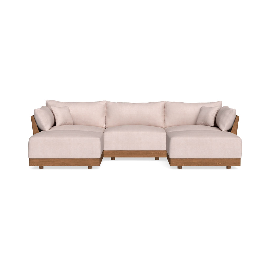 Modular Bondi Espresso 3-Seater U-Sectional in Blush | Classic Blend