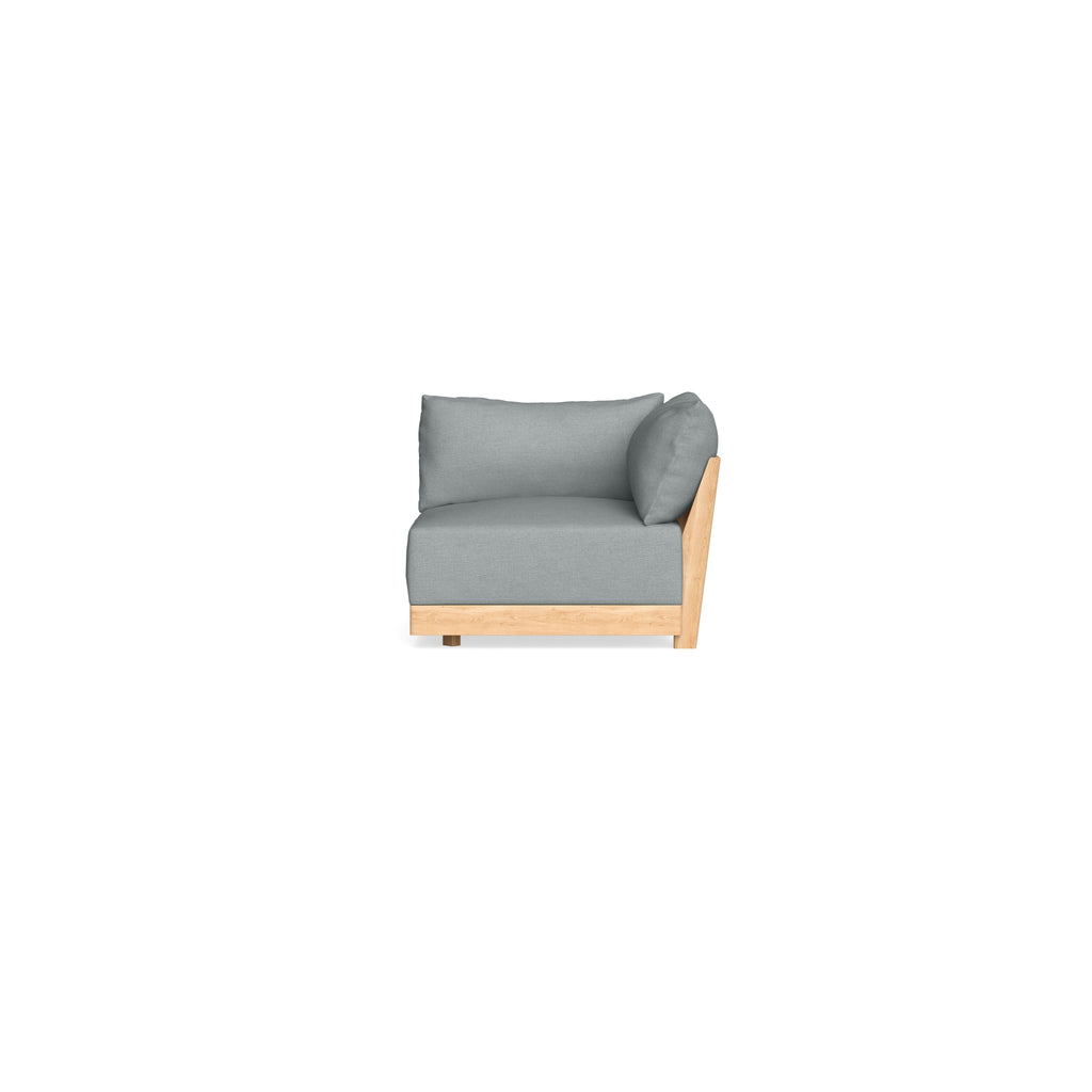 Modular Bondi Latte Corner Chair in Light Steel | Classic Blend