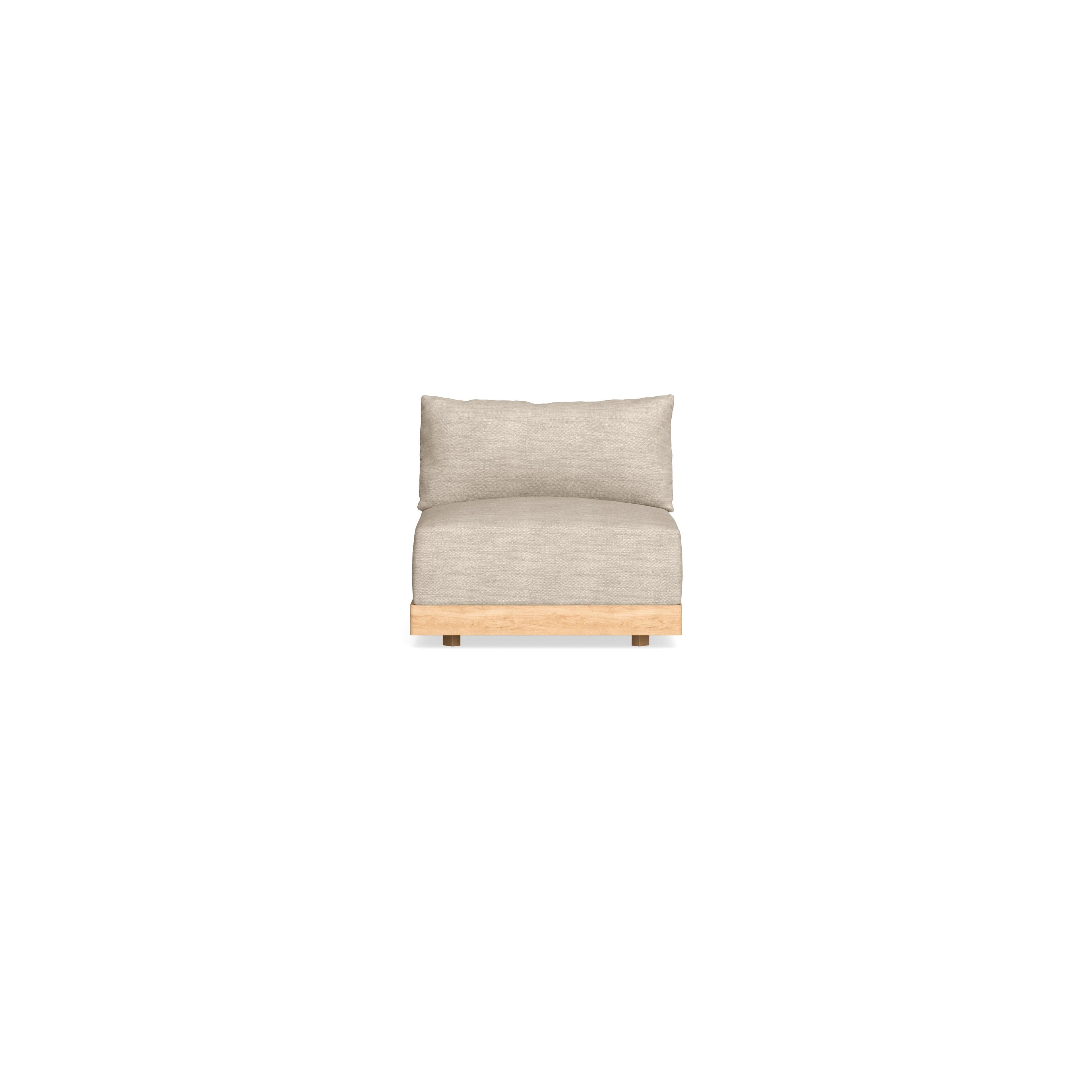 Modular Bondi Latte Armless Chair in Wheat | Memory Foam Blend