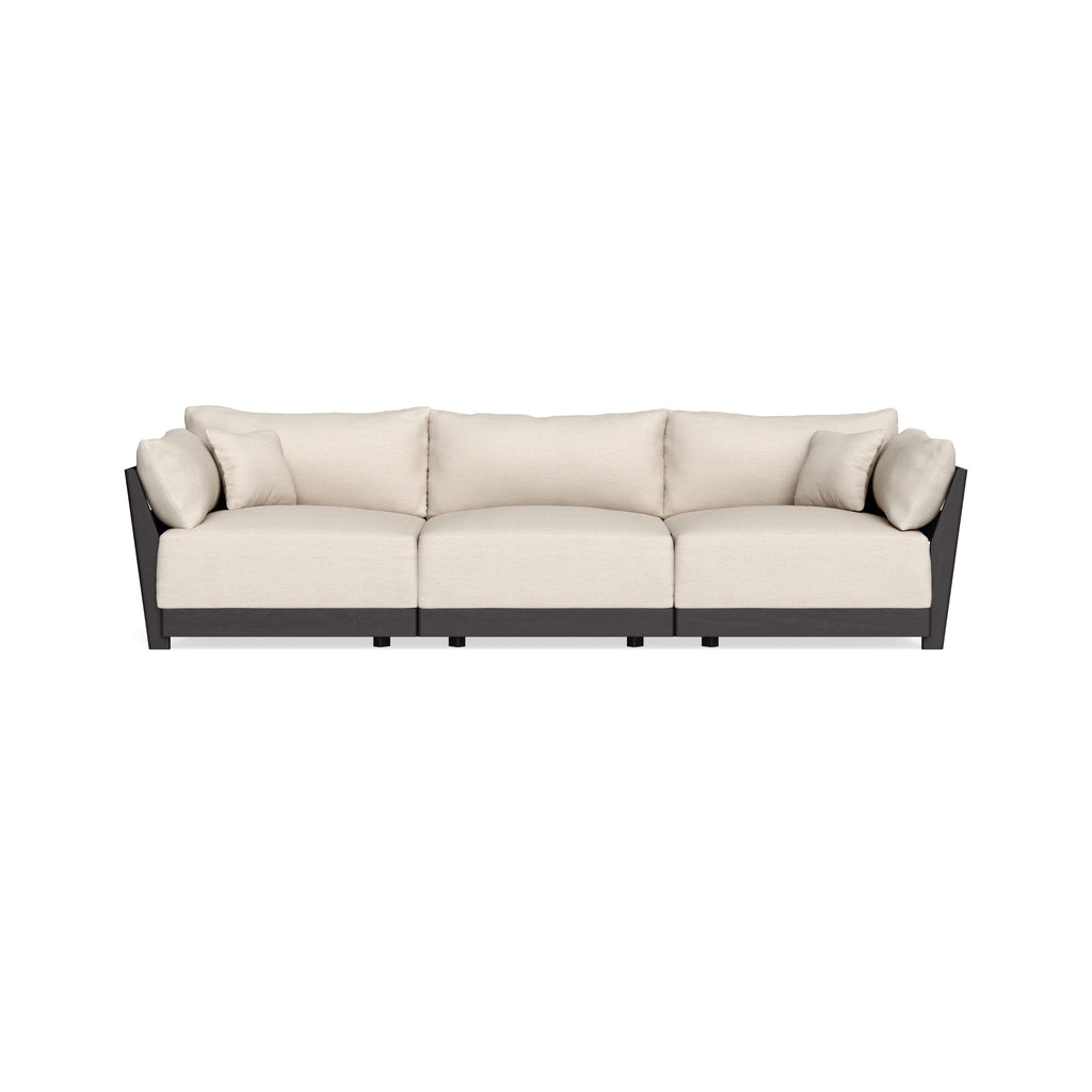 Modular Bondi Black 3-Seater Sofa in Seashell | Memory Foam Blend
