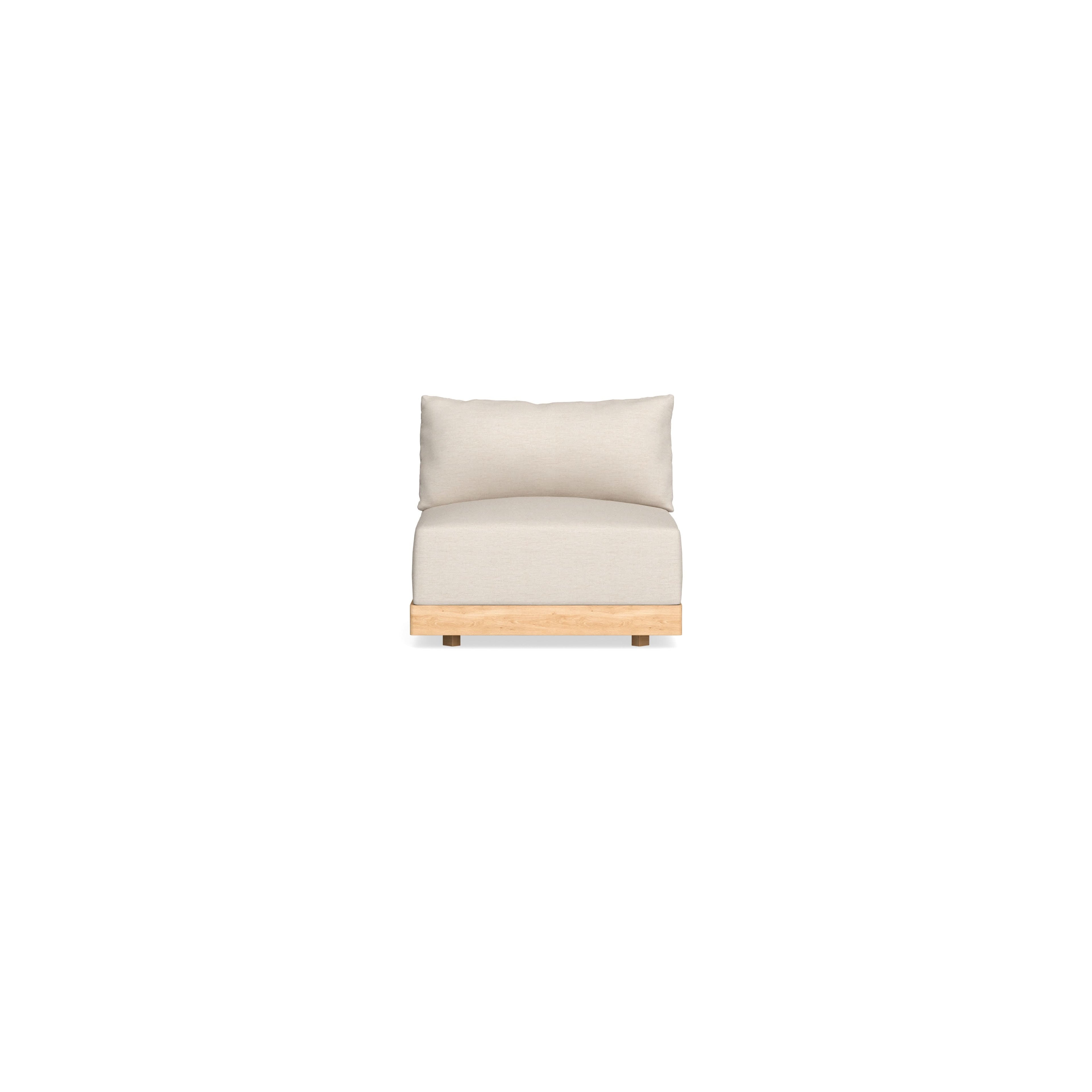 Modular Bondi Latte Armless Chair in Seashell | Classic Blend