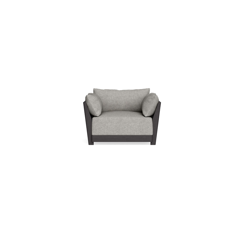 Modular Bondi Black Armchair in Fog | Classic Blend